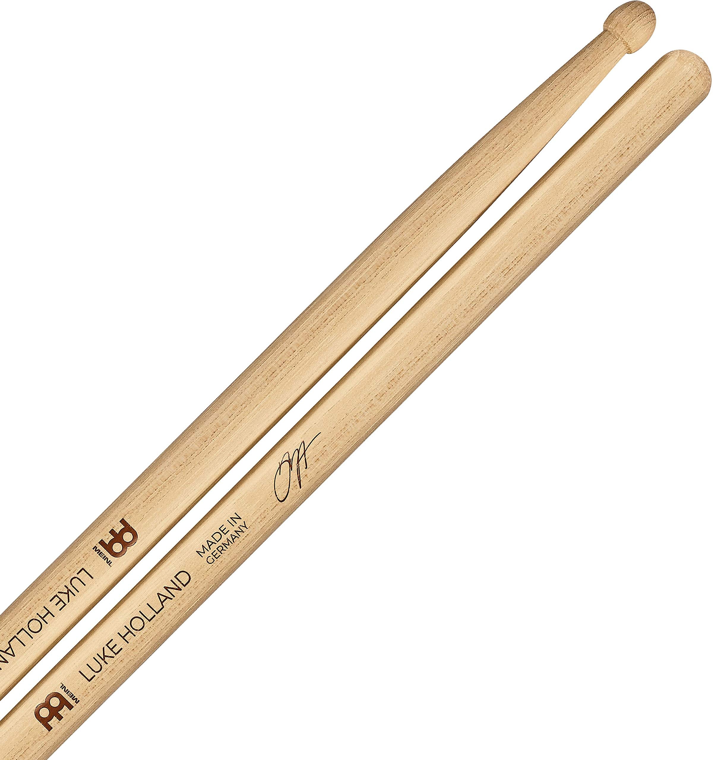 Meinl Stick & Brush Drumsticks, Luke Holland Signature   American Hickory With Round Shape Wood Tip   Made In Germany (Sb600)