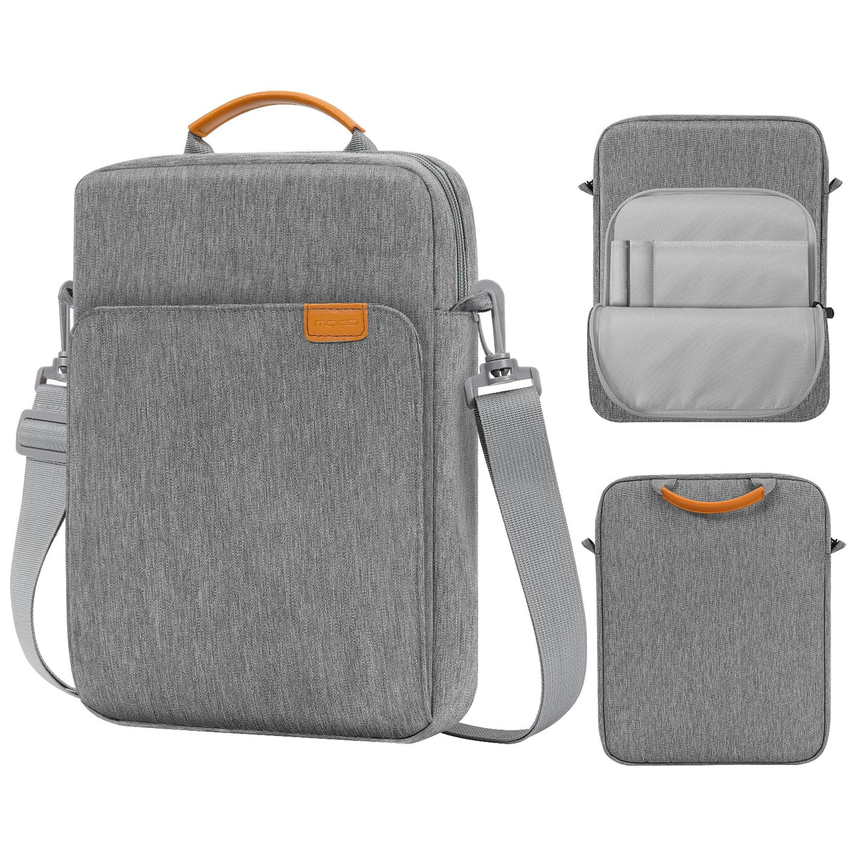 MoKo 13.3-14 Inch Laptop Sleeve Bag Fits MacBook Pro M3/M2 14' 2023, MacBook Pro 13' M2, New MacBook Air 13.6' M3/M2 2024/2022,Tab S8 Ultra 14.6',Handle Carrying Case with Shoulder Strap, Dark Gray