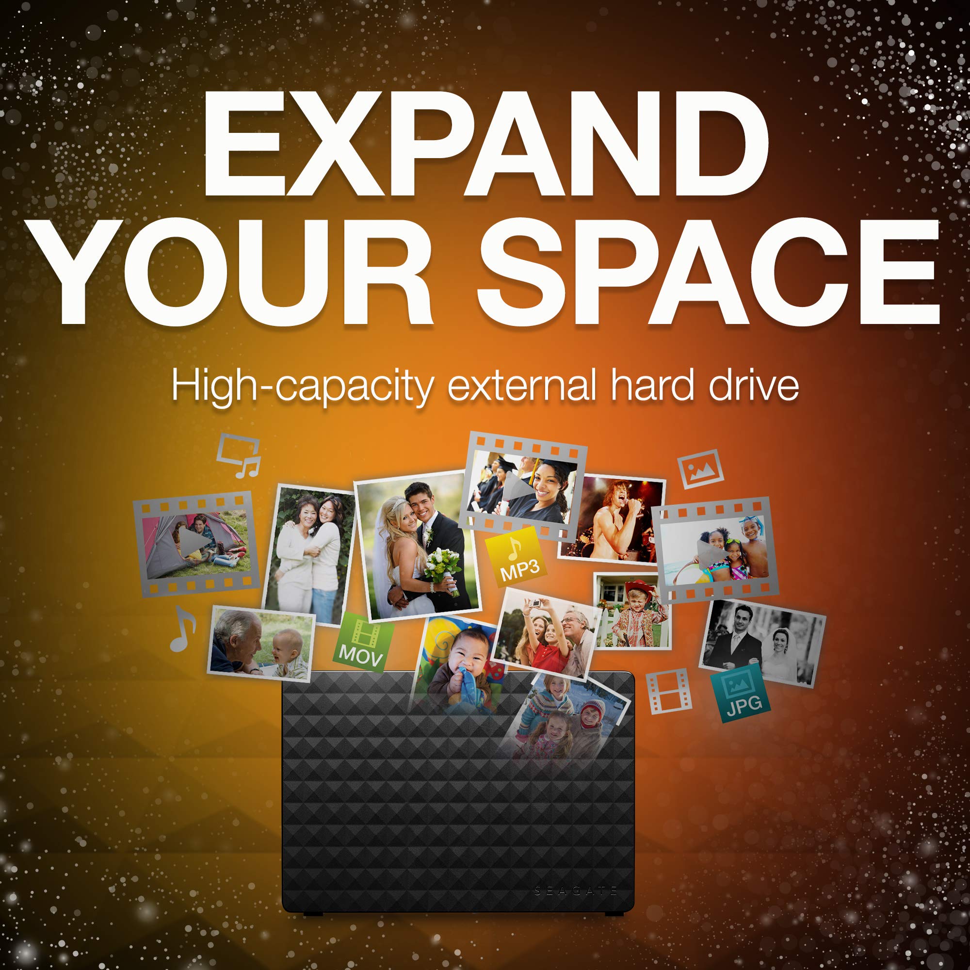 Seagate Expansion Desktop 16Tb External Hard Drive Hdd   Usb 3.0 For Pc & Laptop   1 Year Rescue Service (Steb16000402), Black