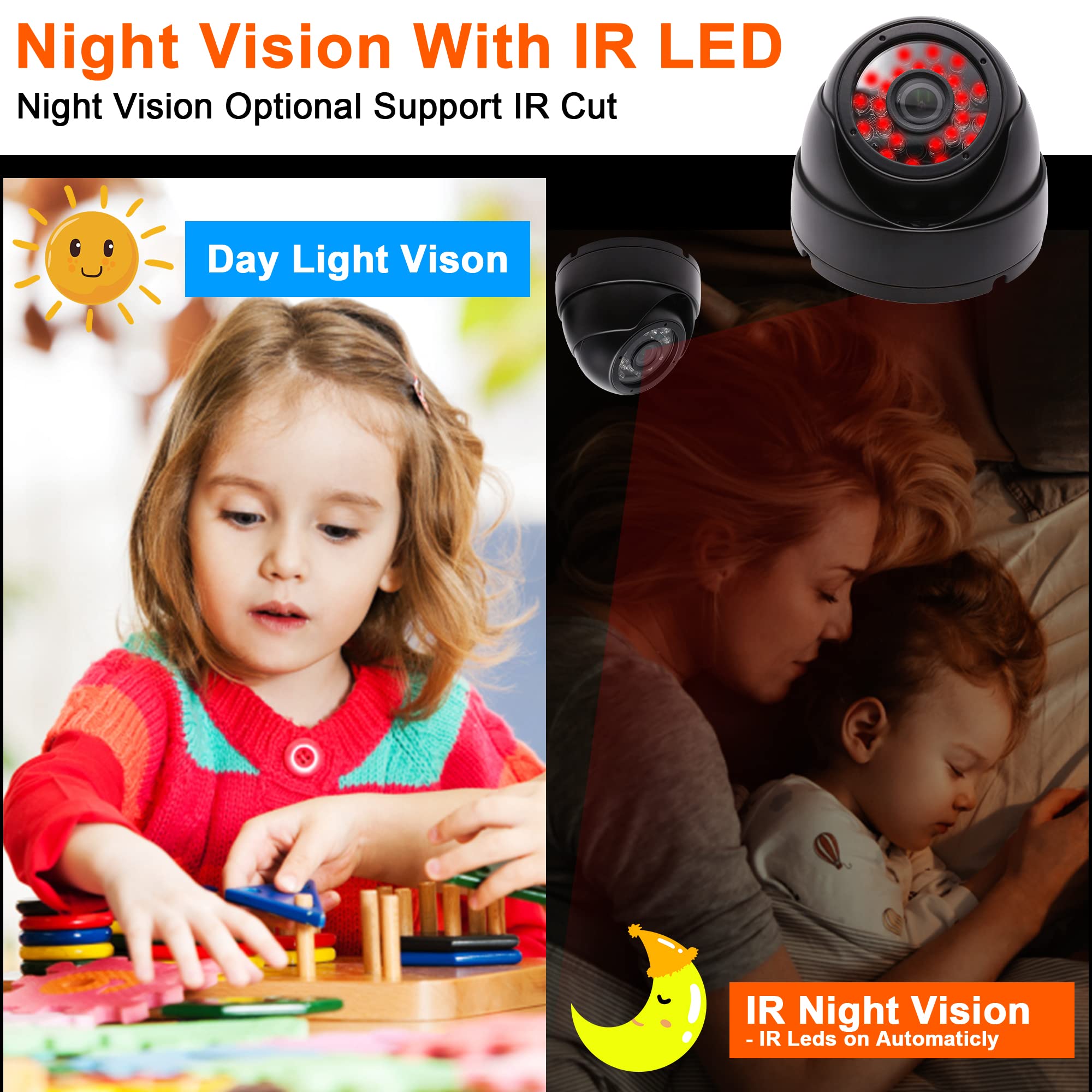 Mmlove Usb Dome Camera 720P 30Fps Waterproof Night Vision Camera With Ir Cut & Ir Led,Usb Surveillance Security Camera Plug&Play