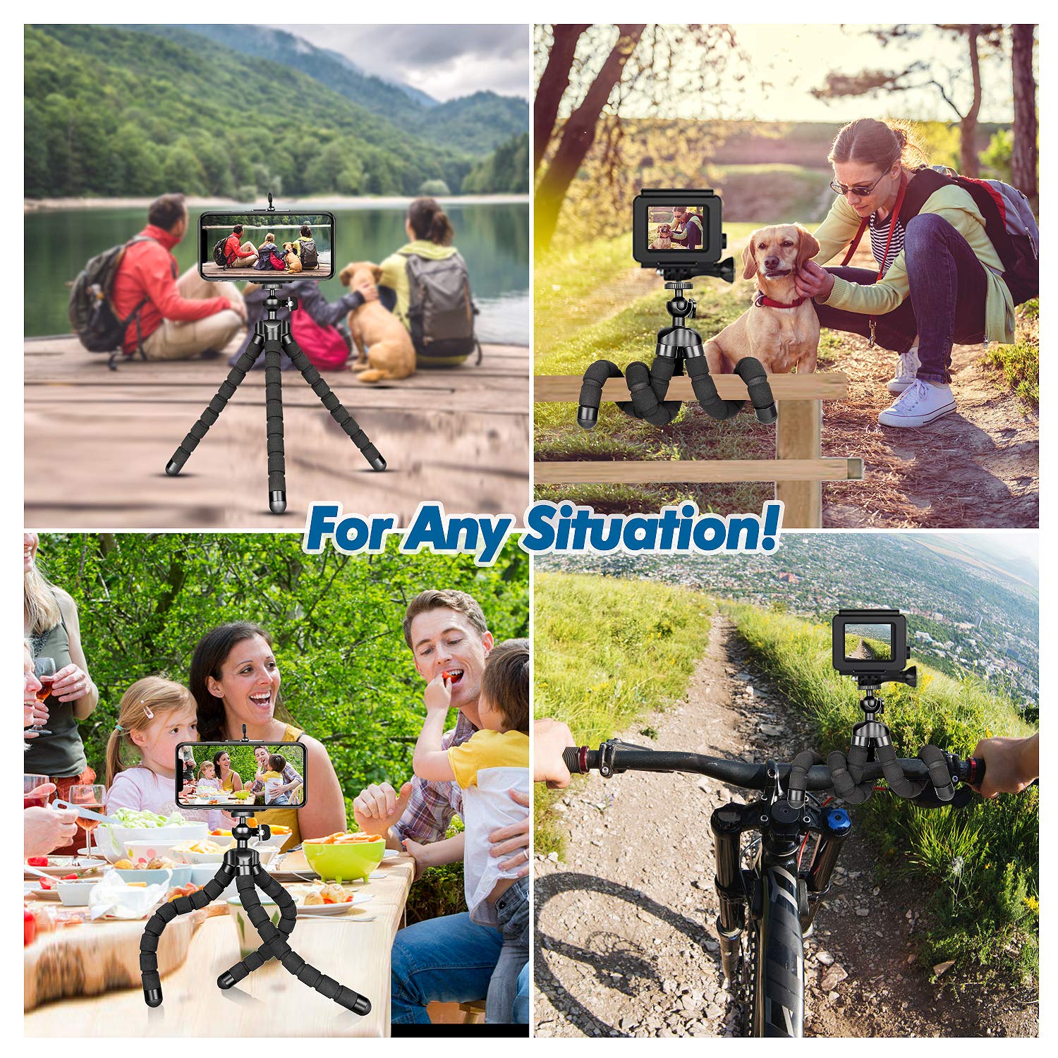 Phone Tripod Mini Flexible Cellphone Camera Tripod Stand Holder With Remote And Universal Clip For Iphone 15 14 13 12 Pro Max 11