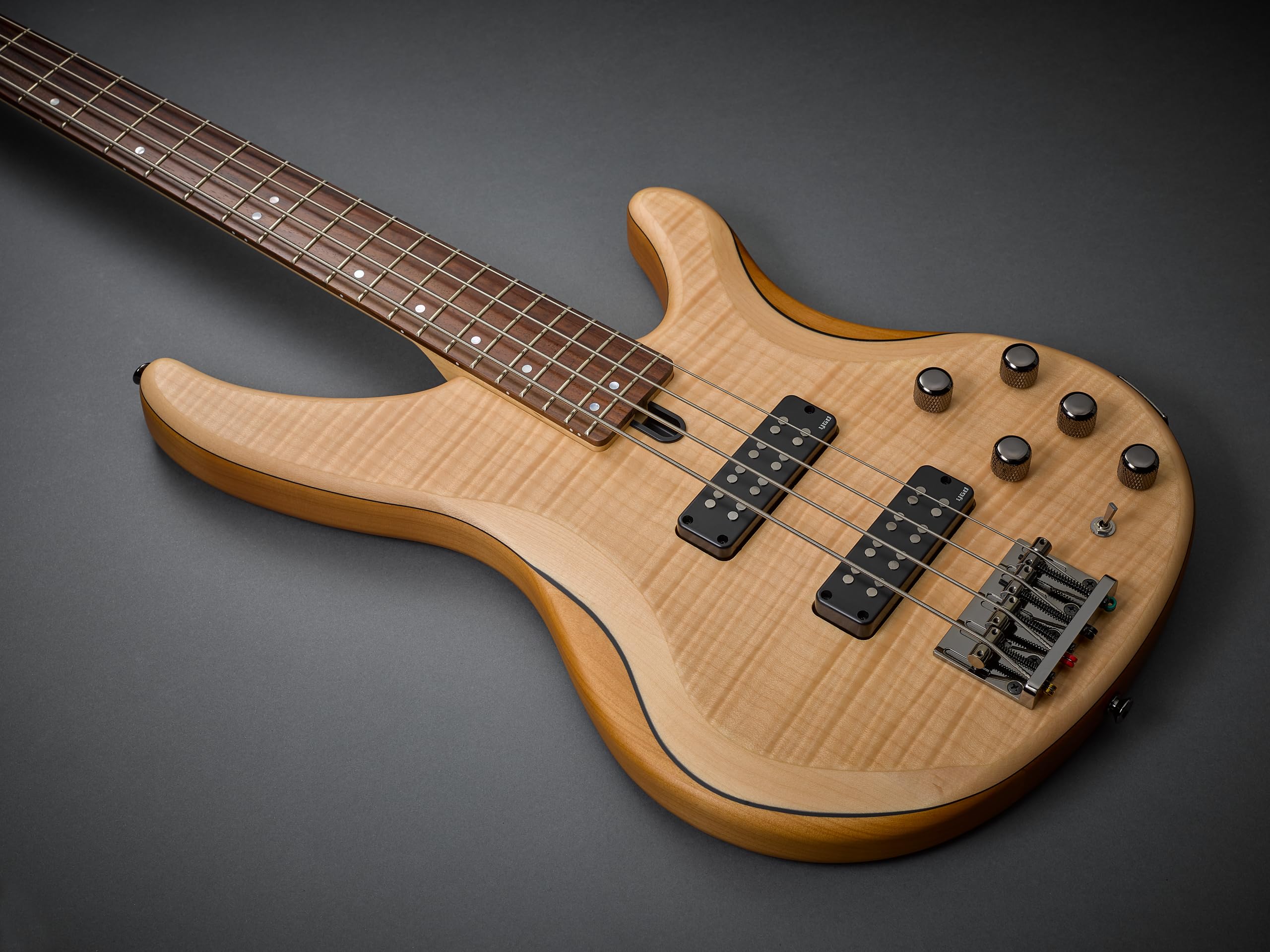 Yamaha Trbx604 4-String Flamed Maple Bass Guitar, Natural Satin