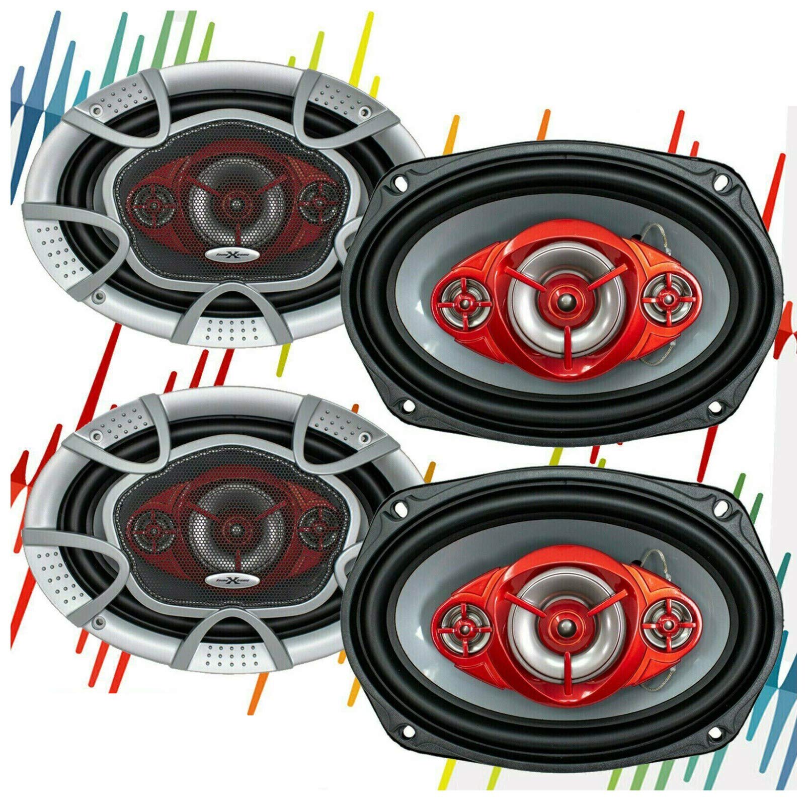 4X Soundxtreme St 694 Systems Nx694 Car Speakers   1040 Watts 2 Pair, 520 Watts Each Pair, 6 X 9 Inch, Full Range, 4 Way, Sold I
