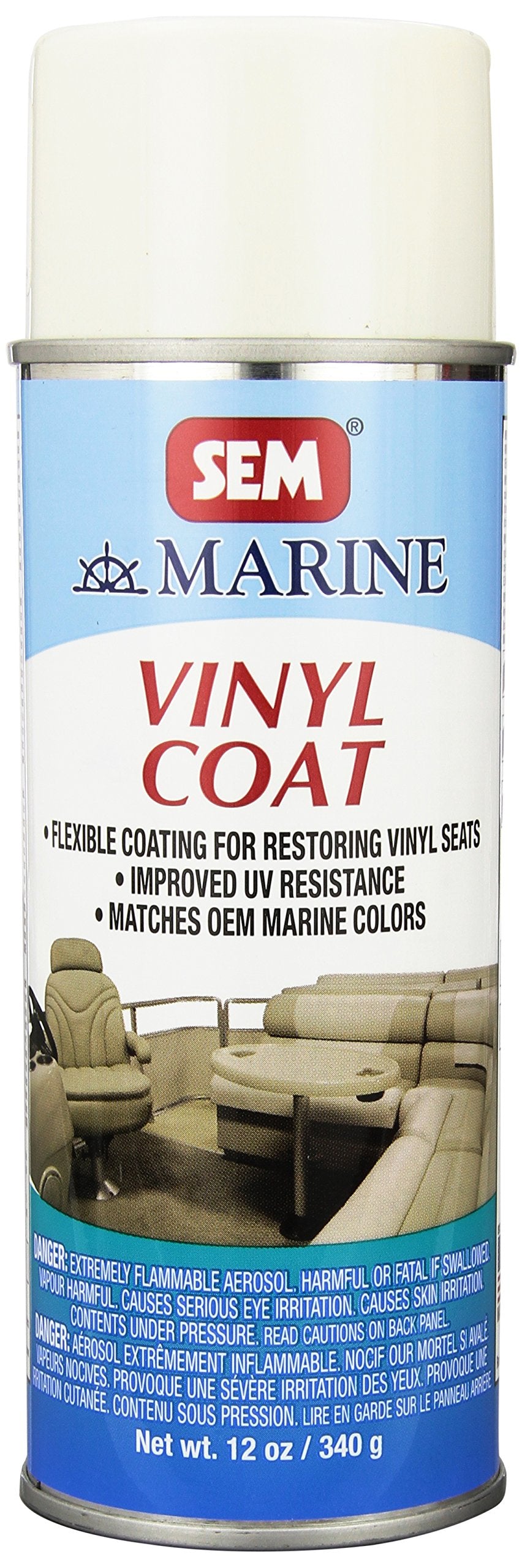Sem M25063 Ranger White Marine Vinyl Coat - 12 Oz.,WBAUVB003TQJH9C