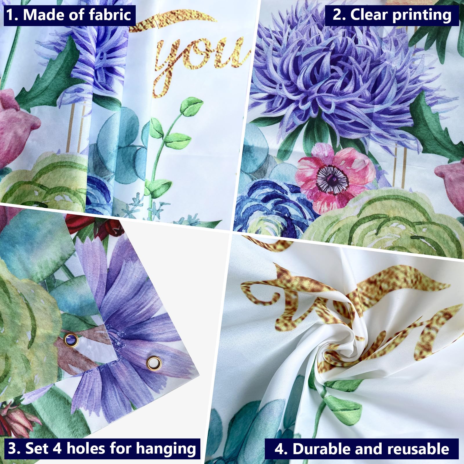 Pink Happy Birthday Backdrop Decorations For Women Birthday Party Supplies Rose Gold Floral Backdrop Sweet Flowers Photography B