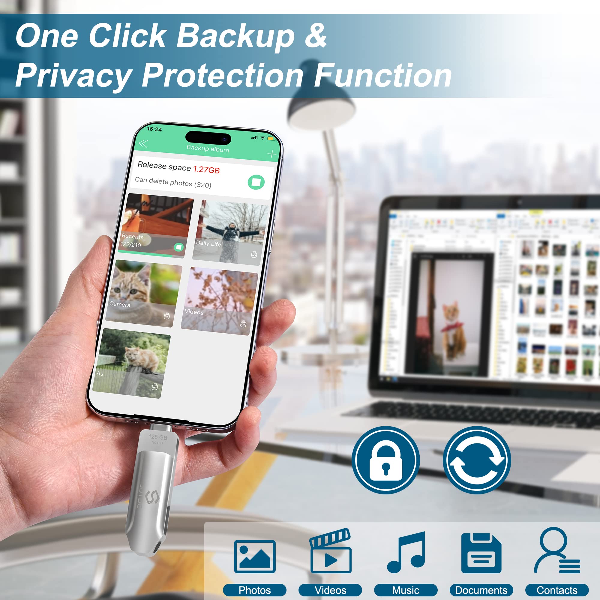 Apple Mfi Certified 512Gb Photo Stick For Iphone Memory Iphone Flash Drive Photo Stick Ipad Lightning Usb C Flash Drive Android