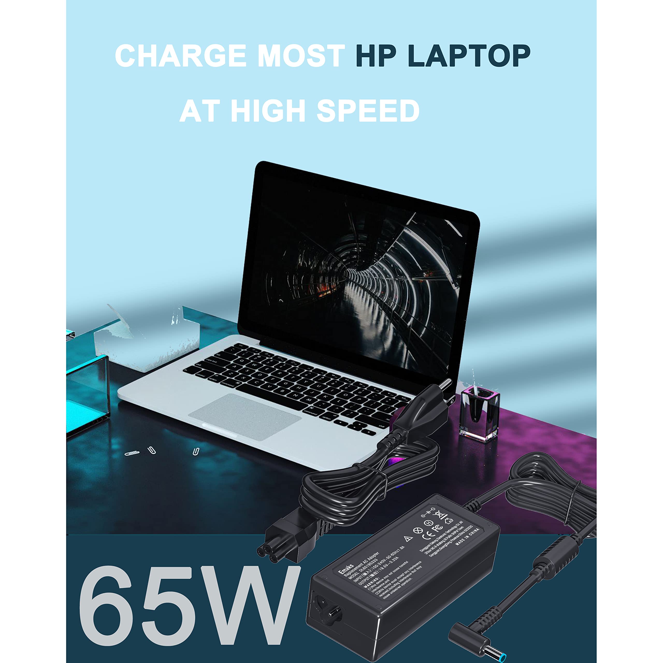 45W 65W Laptop Charger Sk90A195231 For Hp Pavilion 15 F:15 F111Dx 15 F272Wm 15 F211Wm 15 F271Wm 15 F233Wm 15 F387Wm 15 F211Nr 15 F337Wm 15 F224Wm And More Hp Laptop Power Supply Cargador Ac Adapter