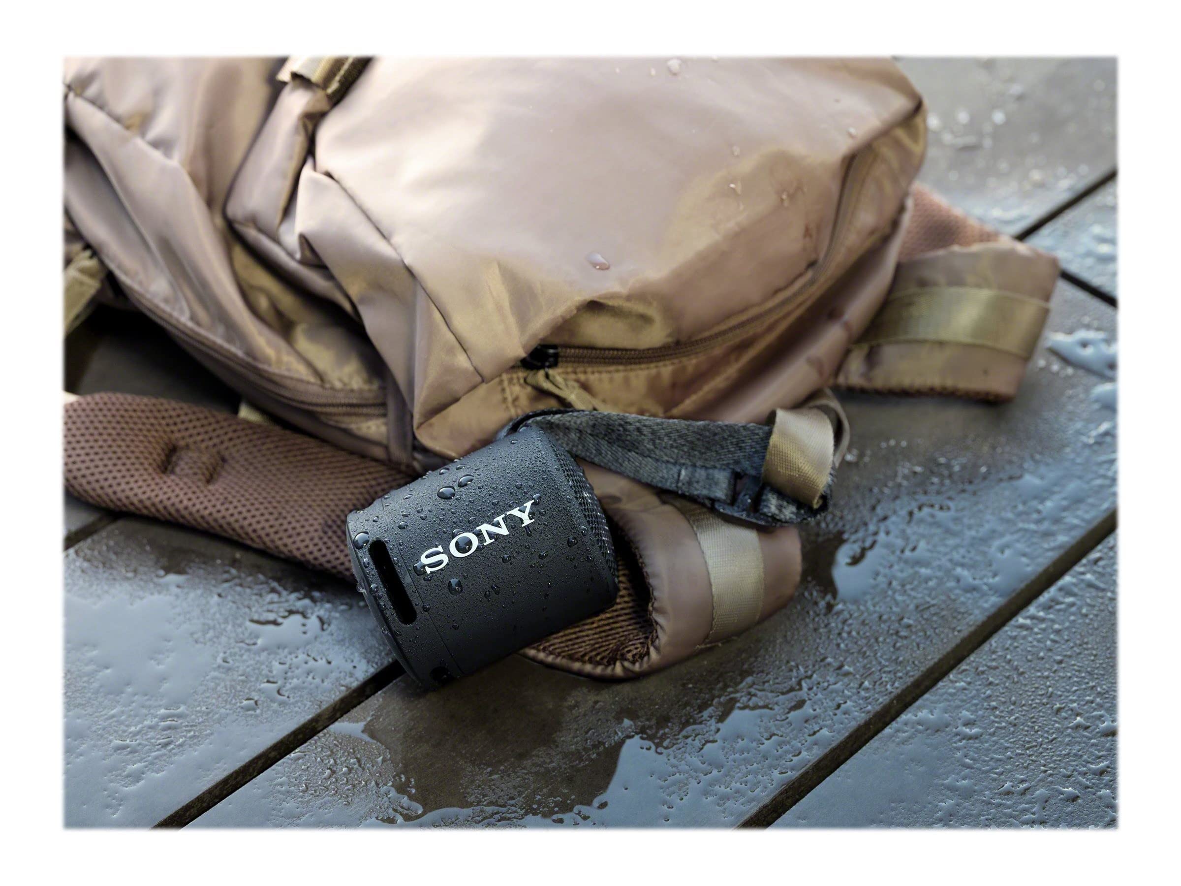 Sony - Compact & Portable Waterproof Wireless Bluetooth Speaker With Extra Bass - Black
