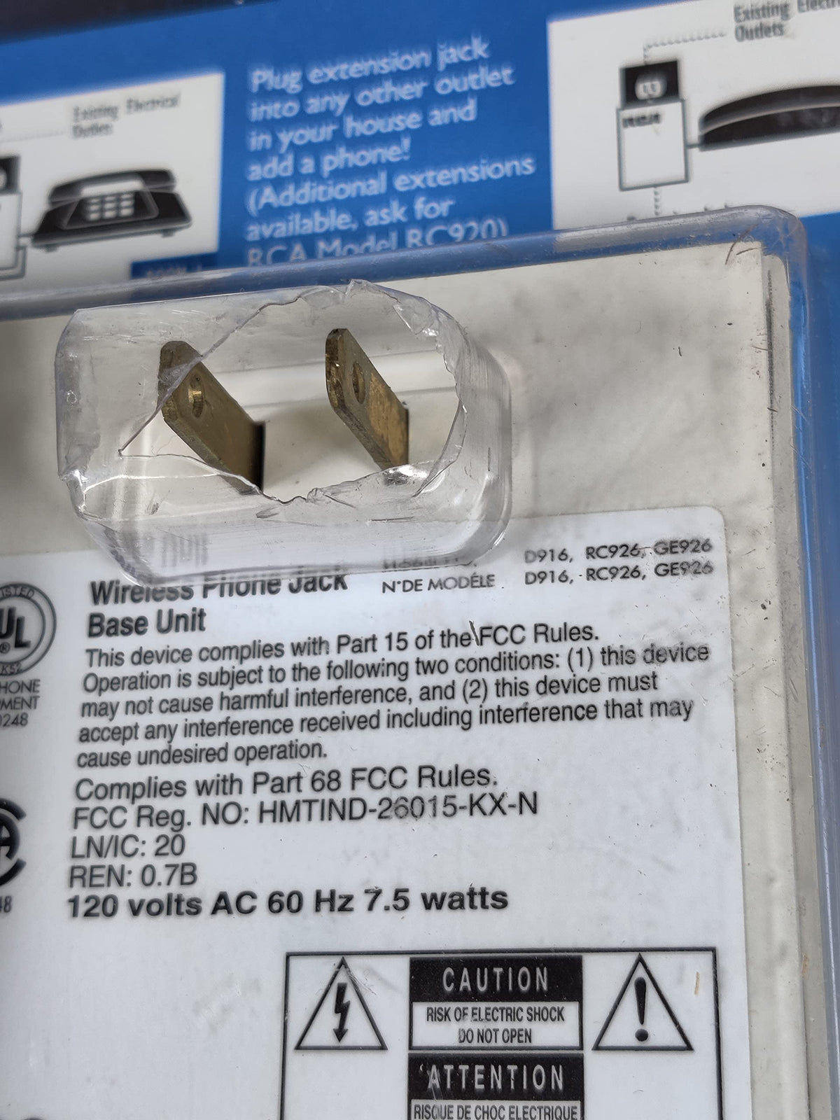 Rca Rc926 Wireless Phone Jack System Rc926