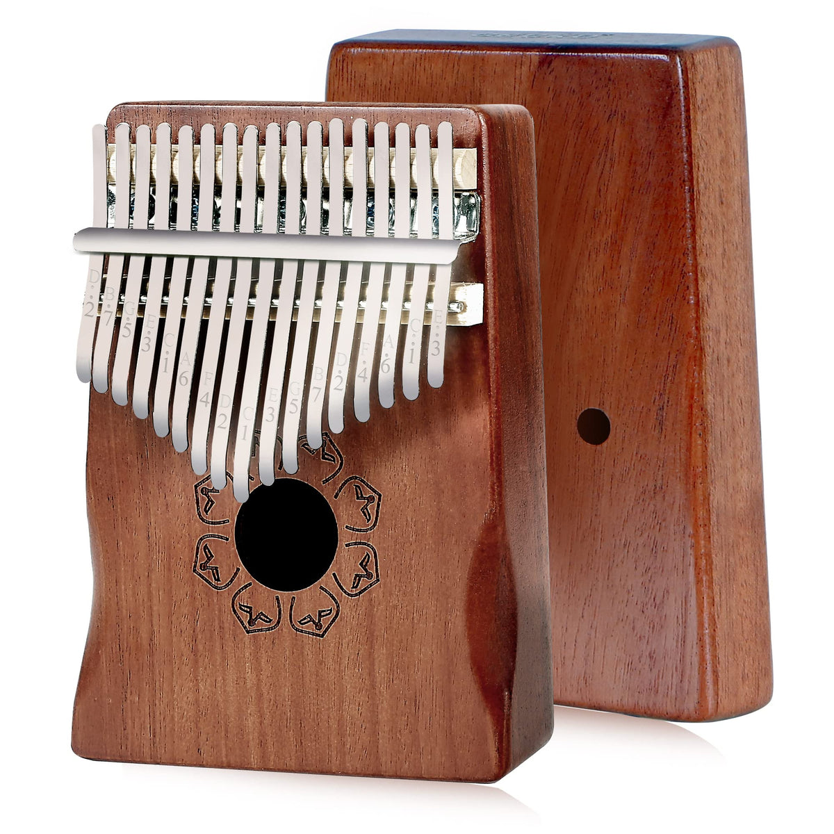 East Top Kalimba 17 Keys Thumb Piano Musical Instrument Finger Piano With Mahogany Wood, Gift For Kids, Adults, Beginners And Pr