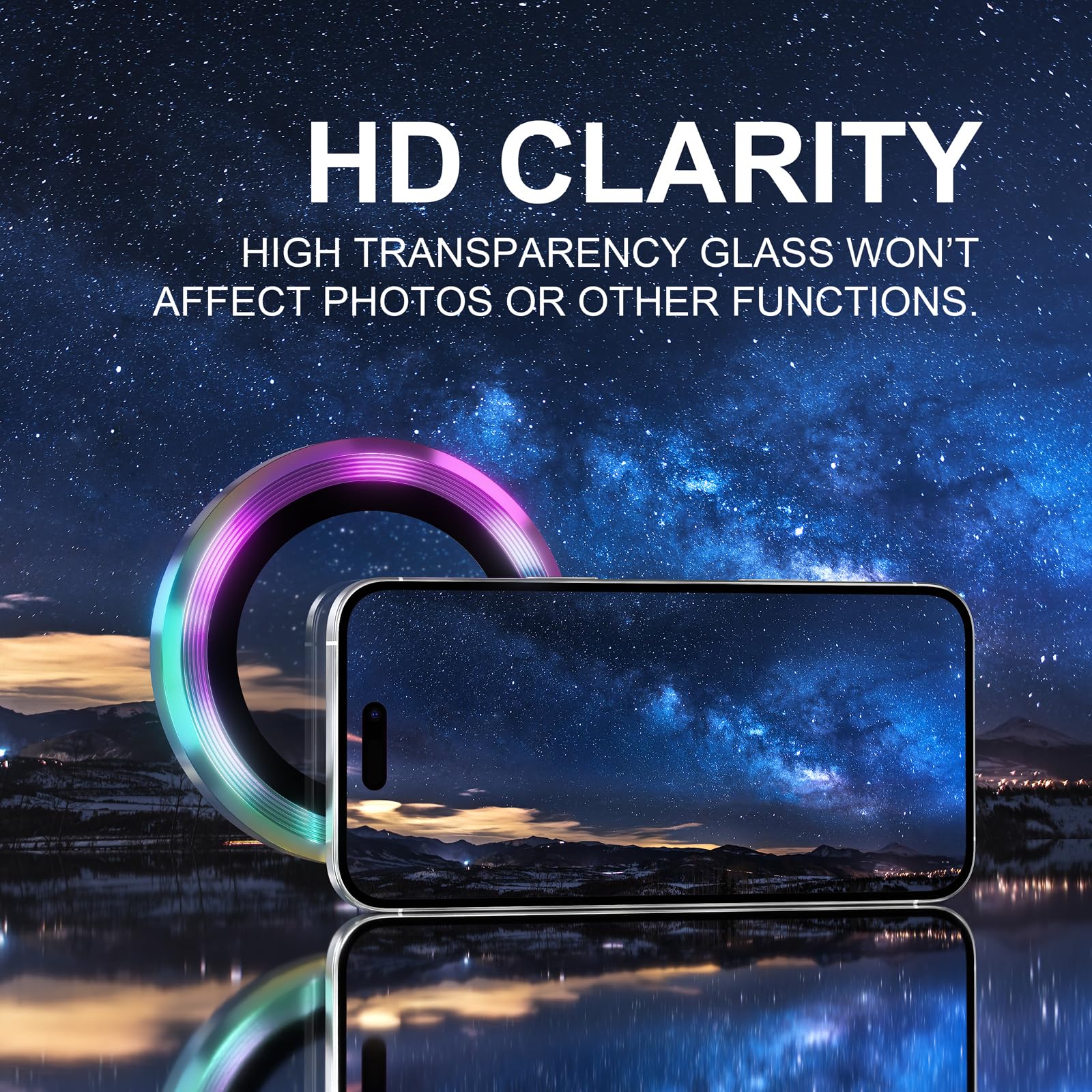 Choiche Compatible For Iphone 16 Pro/Iphone 16 Pro Max Camera Lens Protector, 9H Tempered Glass Camera Cover Screen Protector Me