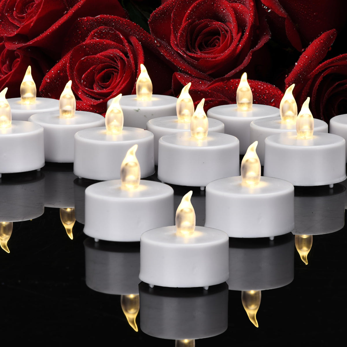 Pillobox Flameless Led Tea Light Candle, Battery Operated Flickering Electric Fake Candle Bulk,150 Pack Tealights Long Lasting 2
