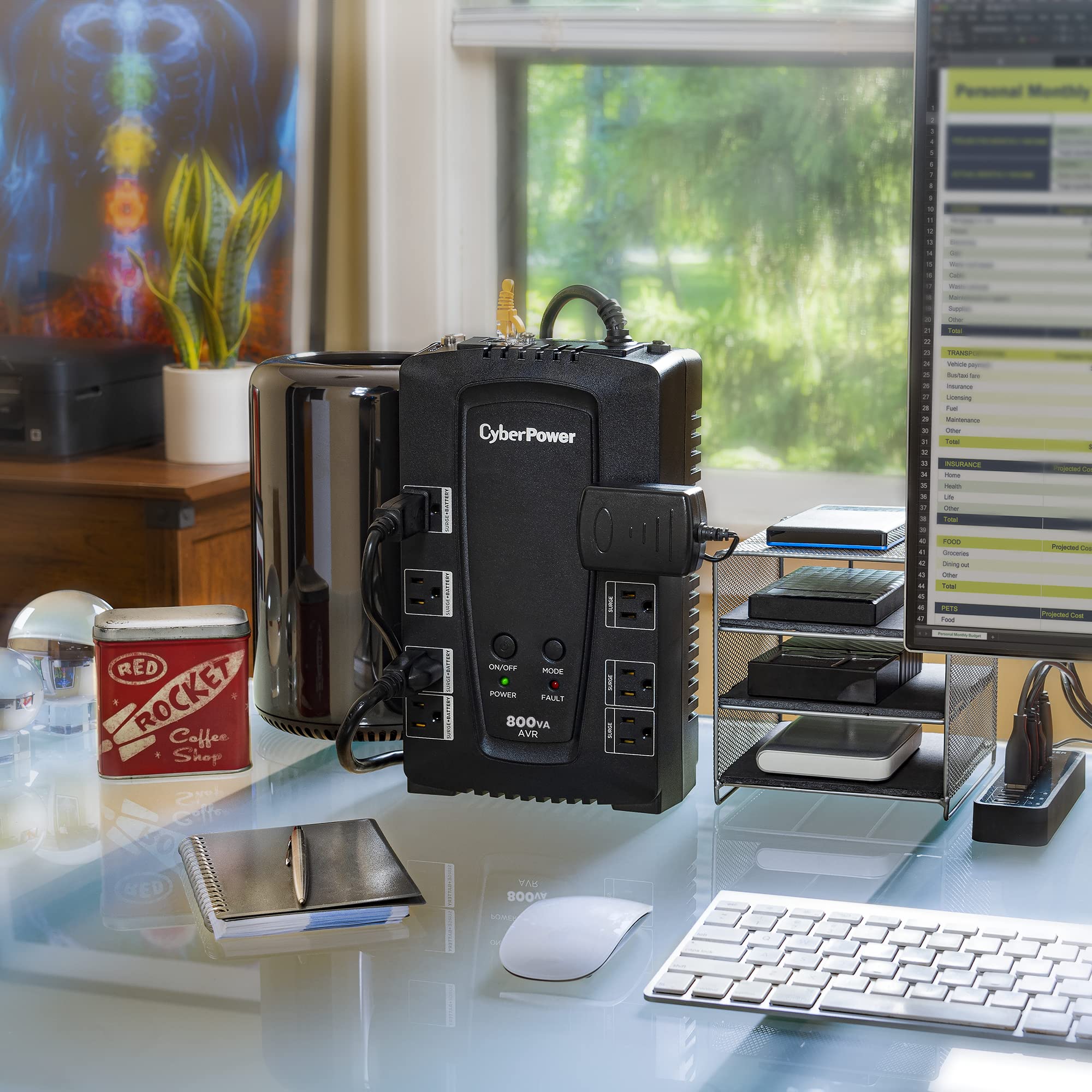 Cyberpower Cp800Avr Avr Ups System, 800Va/450W, 8 Outlets, Compact