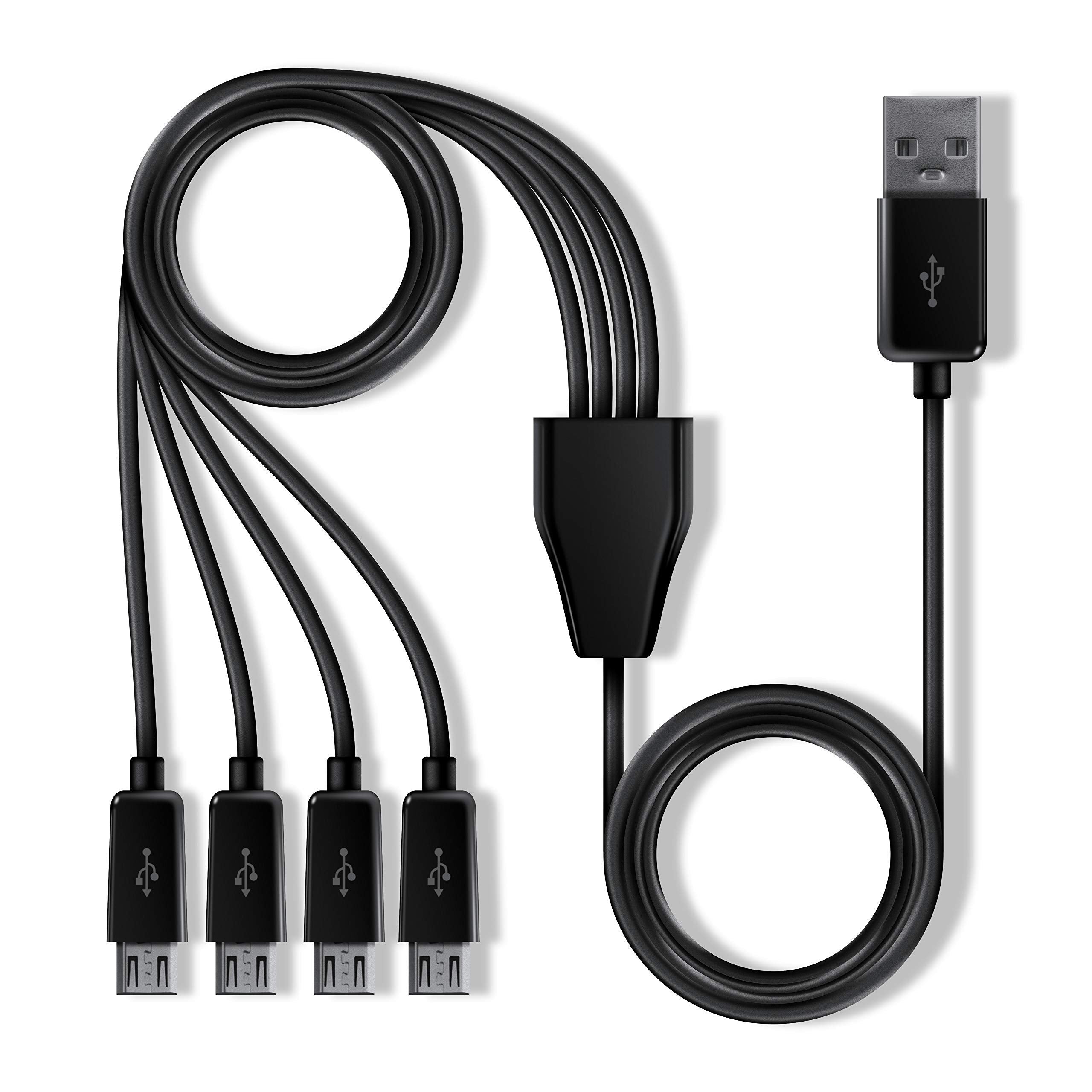 My Arcade My Arcade Multi Cable   Usb Splitter Cable For Micro Player Mini Arcade Cabinets   1 Usb A To 4 Micro Usb   Connects U