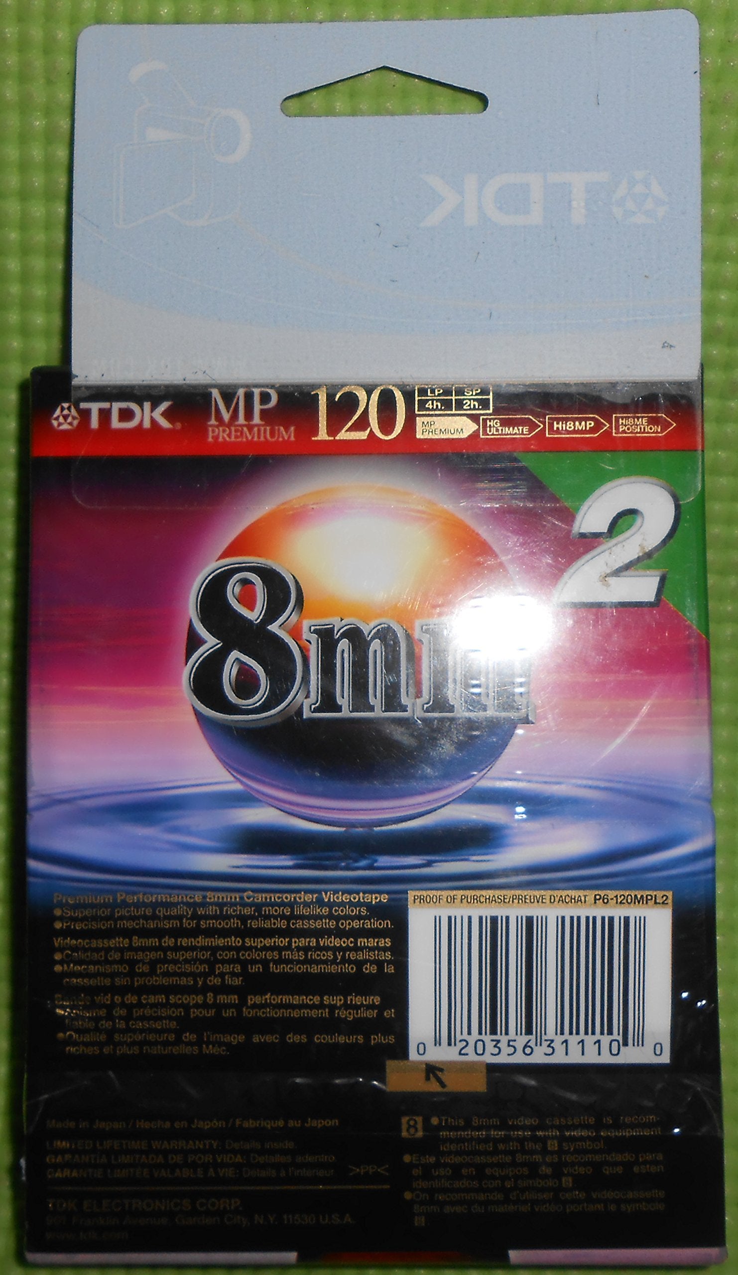 Tdk P6 120Mp 8Mm Mp Premium Camcorder Video Tape   2 Pack