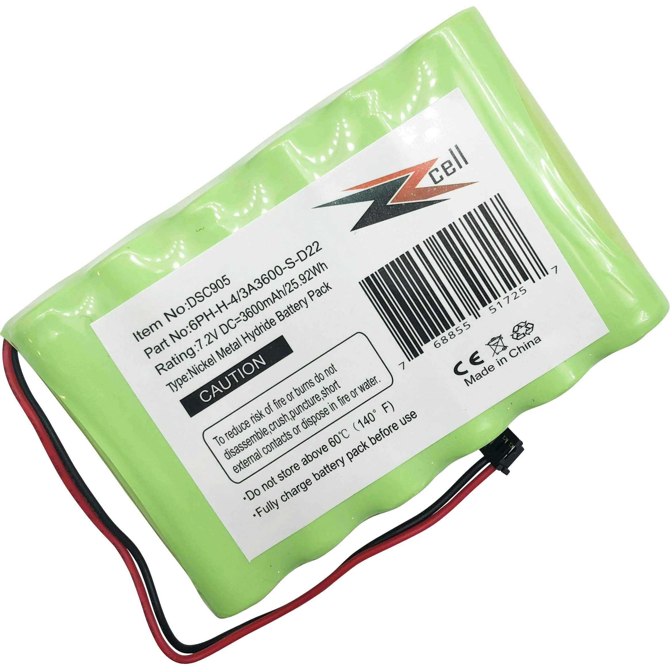 Zzcell Battery Replacement For Dsc Impassa Scw9057 Control Panel, 6Ph H 4/3A3600 S D22 Alarm System 7.2V 3600Mah (Note: Check Pa