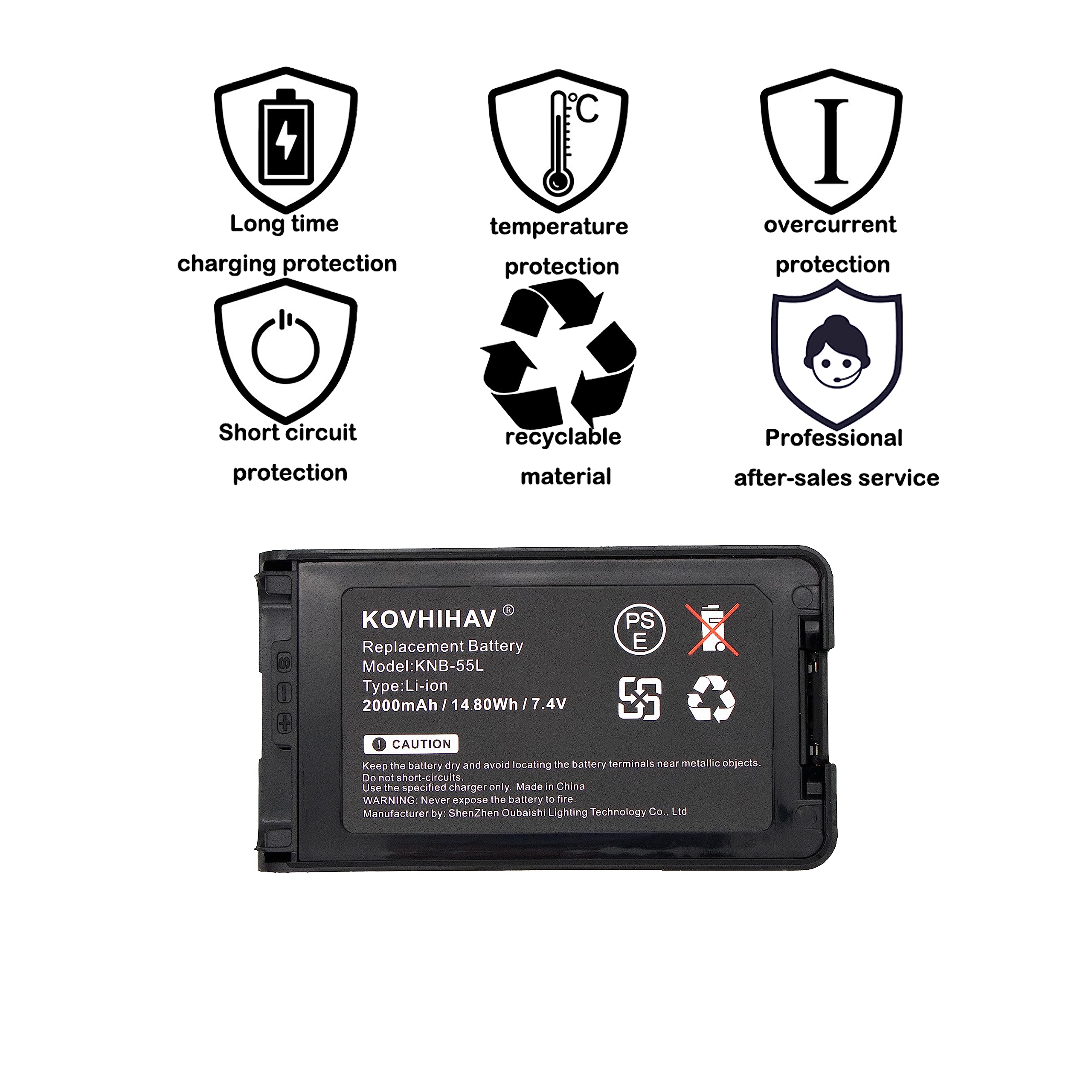 Replacement Battery For Kenwood Tk 2360,Tk 3360,Nx 220,Nx 320,Tk 2170M,Nx 3220,Tk 3178,Tk 3160,Fits Knb 24L,Knb 35L,Knb 55L,Knb