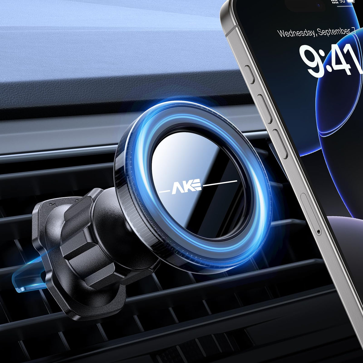 Akesepe For Magsafe Car Mount [2025 Strongest Magnet Power] Magnetic Phone Holder For Car Vent 360 Rotation Magnetic Car Phone H