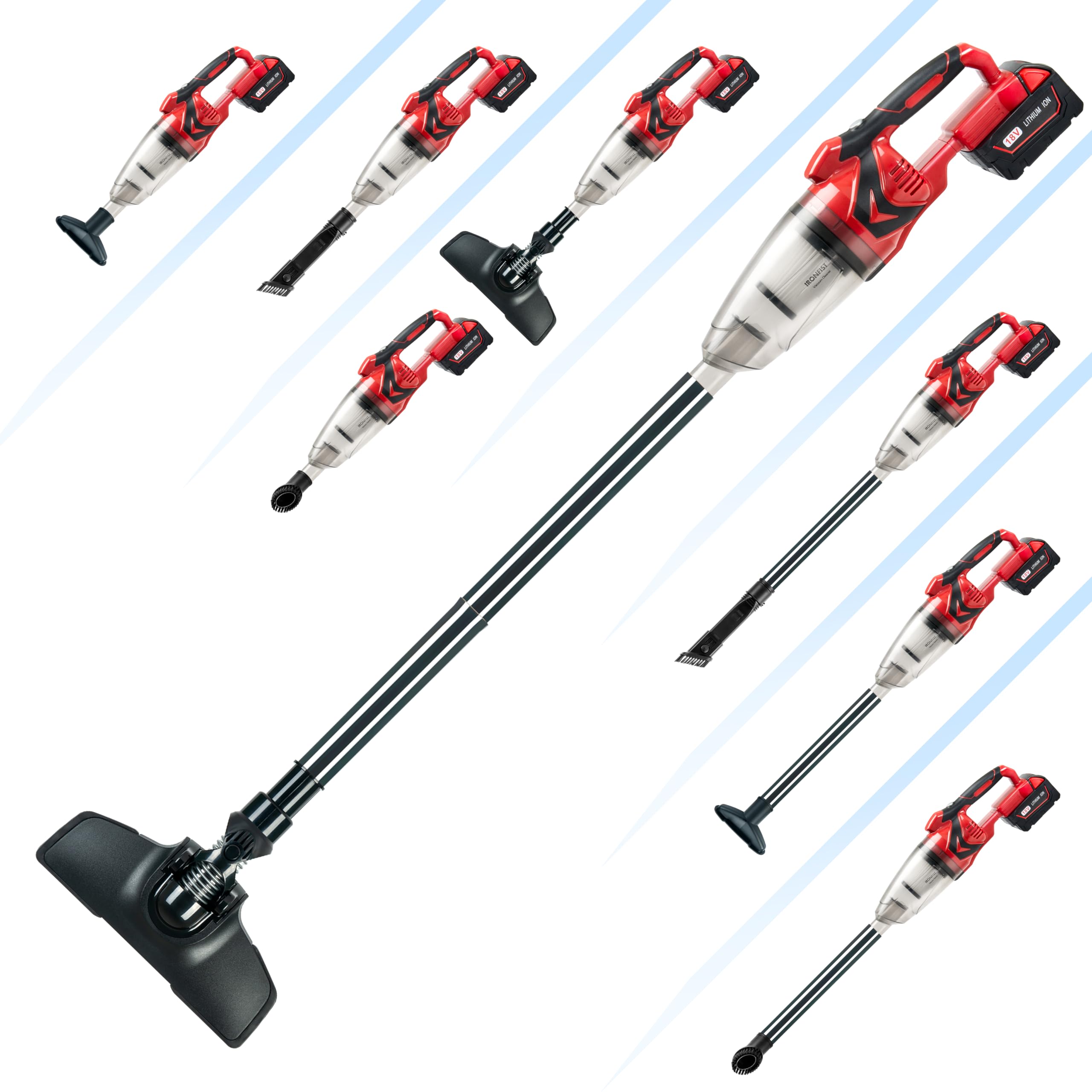 Ironfist Cordless Vacuum Cleaner For Milwaukee M18 Batteries, Handheld Vacuum Cleaner Portable For Hard Floor Carpet Car Pet Hai