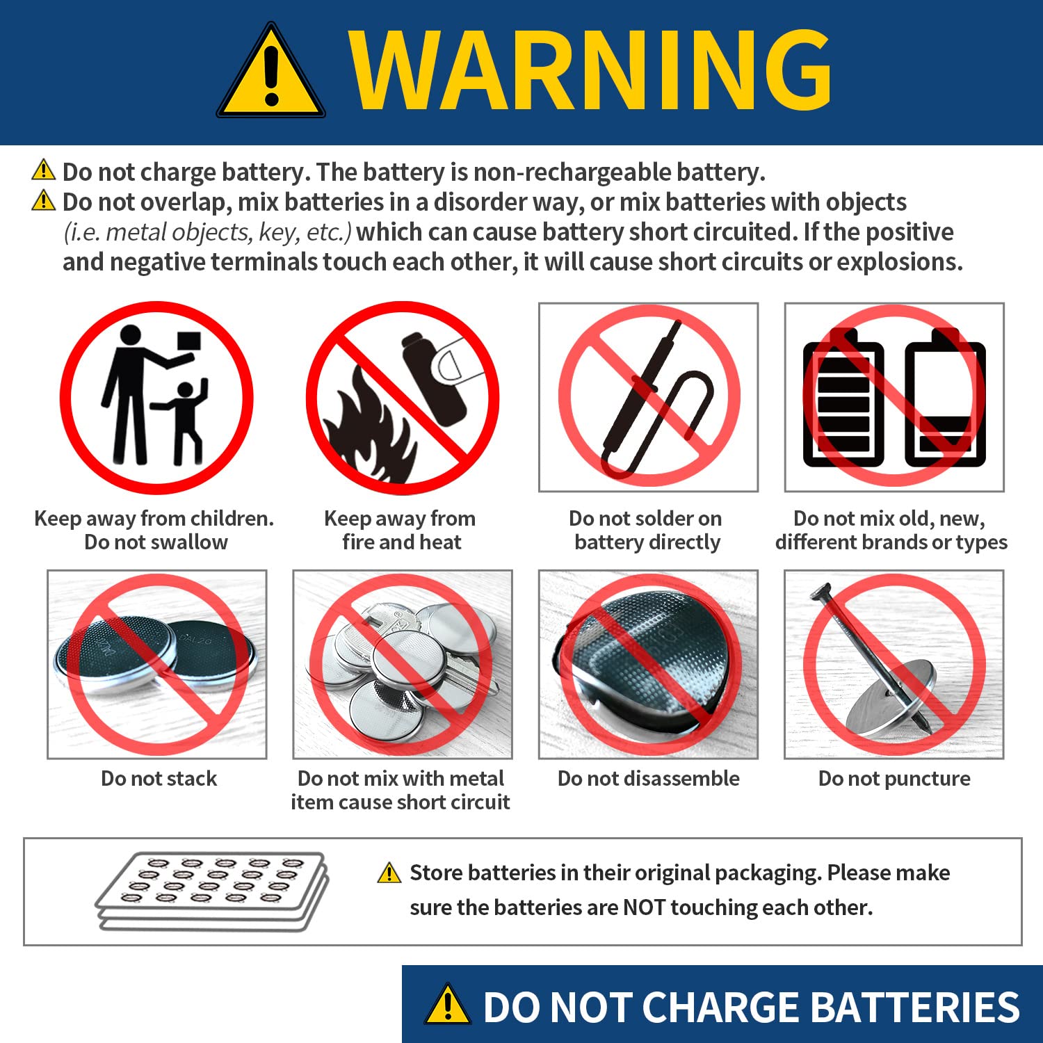 Eemb 5-Pack Cr1632 Battery Cr1632 3V Lithium Batteries Li-Mno2 Button Battery 1632 Batteries Ecr1632,Dl1632 Replacement