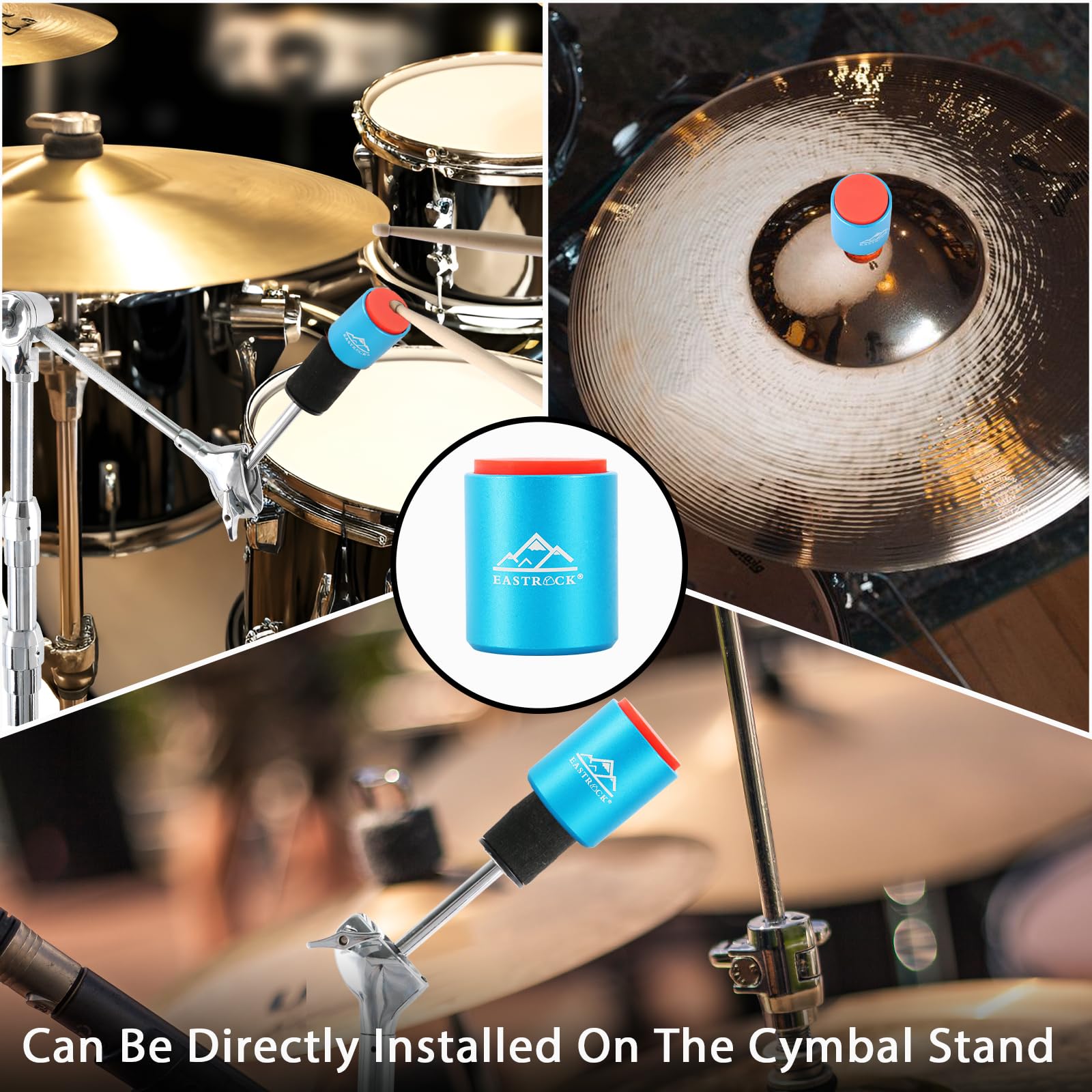 Eastrock Mini Practice Drum Pad Without Stand, 2.16 Inches Silent Drum Pad, Silicone Dumb Drum For Beginners (Blue)