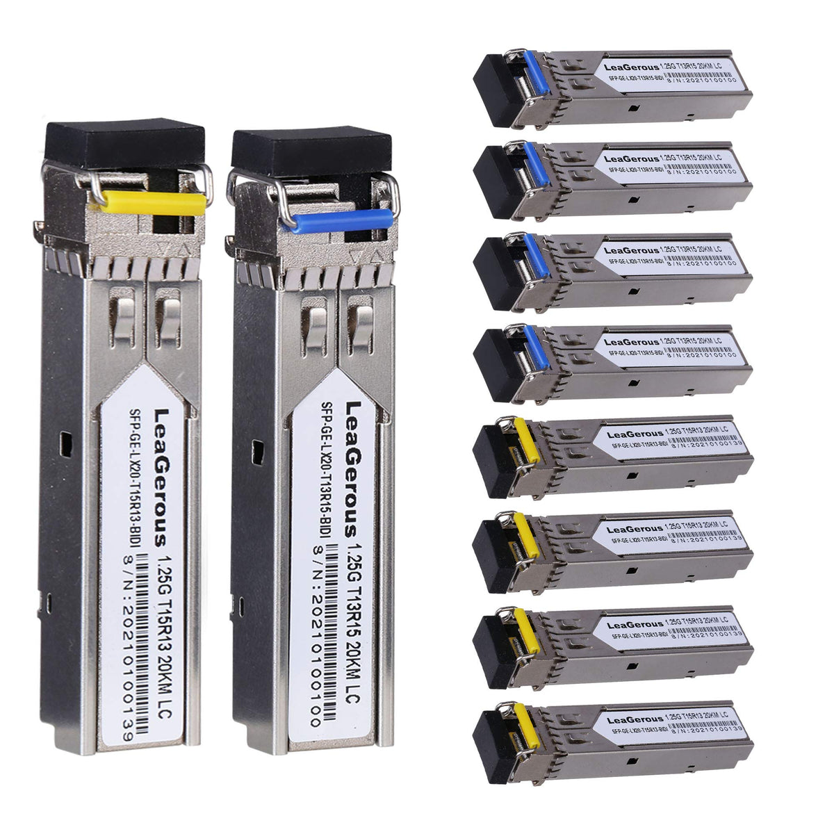 5 Pairs Bidi Sfp Network Transceiver Module, 1.25 Gigabit Single Mode Lc 1000Base Lx Single Fiber Interface Sfp 20Km