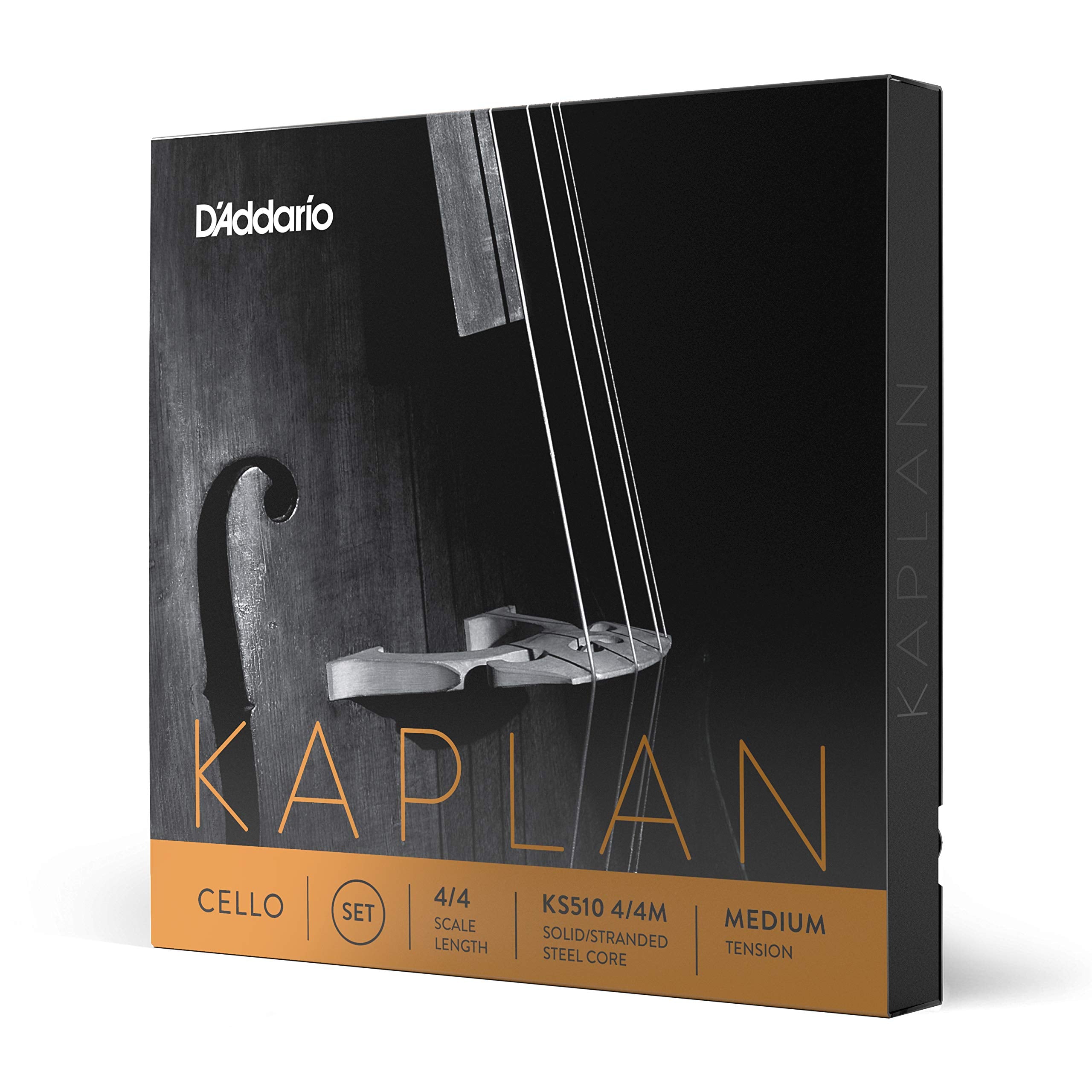 D'Addario Kaplan Cello Strings   Full Set   Ks510 4/4M   Cello Strings   4/4 Scale, Medium Tension