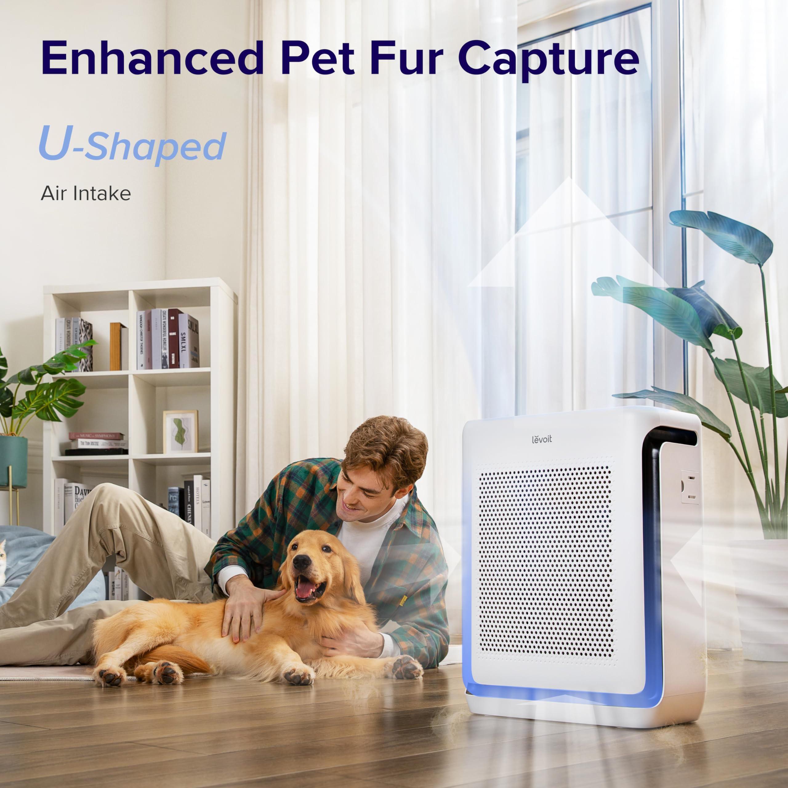 Levoit Air Purifiers For Home Large Room Up To 1800 Ft In 1 Hr With Washable Filters, Air Quality Monitor, Smart Wifi, Hepa Slee