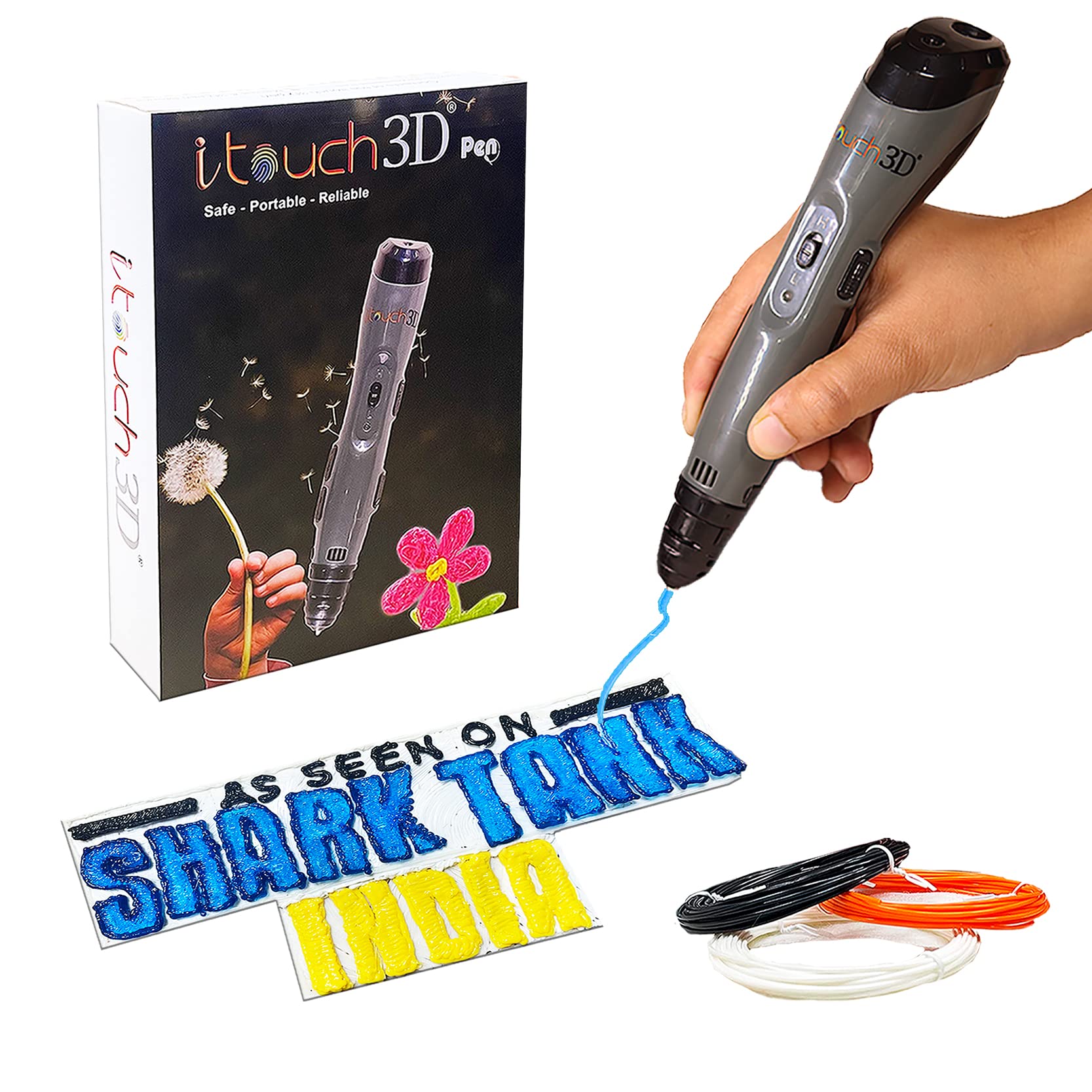 Wol 3D 2021 Model Itouch 3D Pen For 3D Drawing; Art And Crafts, Modeling, Professionals And Education With 3 Filamets