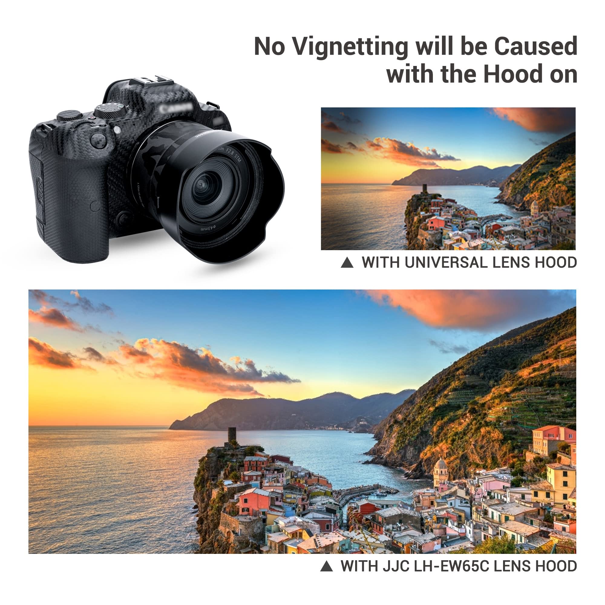 Reversible Tulip Flower Lens Hood Shade Fit For Canon Rf 16Mm F/2.8 Stm Lens Replaces Canon Ew 65C On Canon Eos R6 R5 R3 Rp R Ca