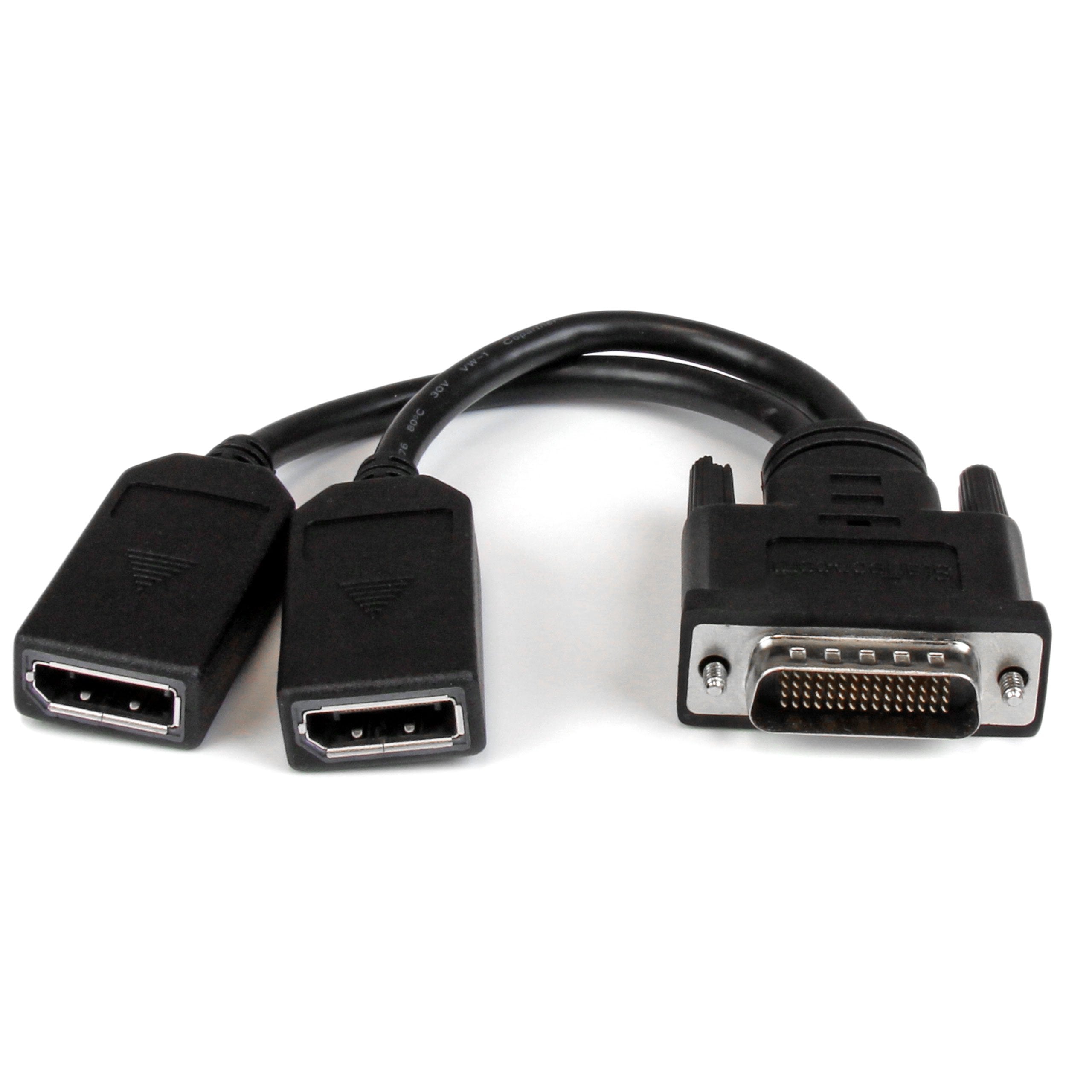 StarTech.com DMS-59 to DisplayPort - 8in - DMS 59 to 2x DP - Y Cable - DMS-59 Adapter - DisplayPort Splitter Cable - LFH Cable (