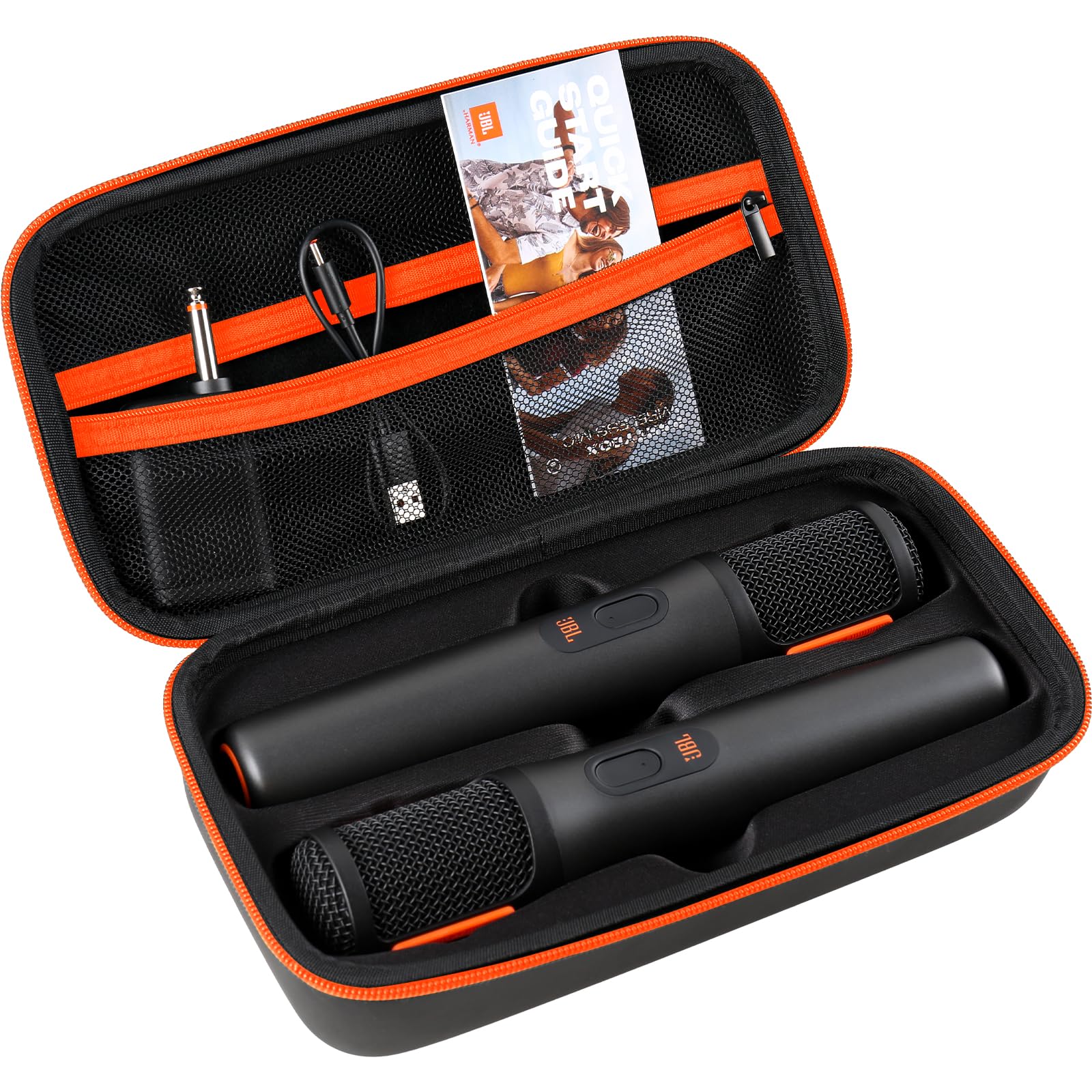 MAILADA Wireless Microphone Case For JBL Wireless Two Microphone System Handheld Dual Mic Travel Bag for Singing or Karaoke for 