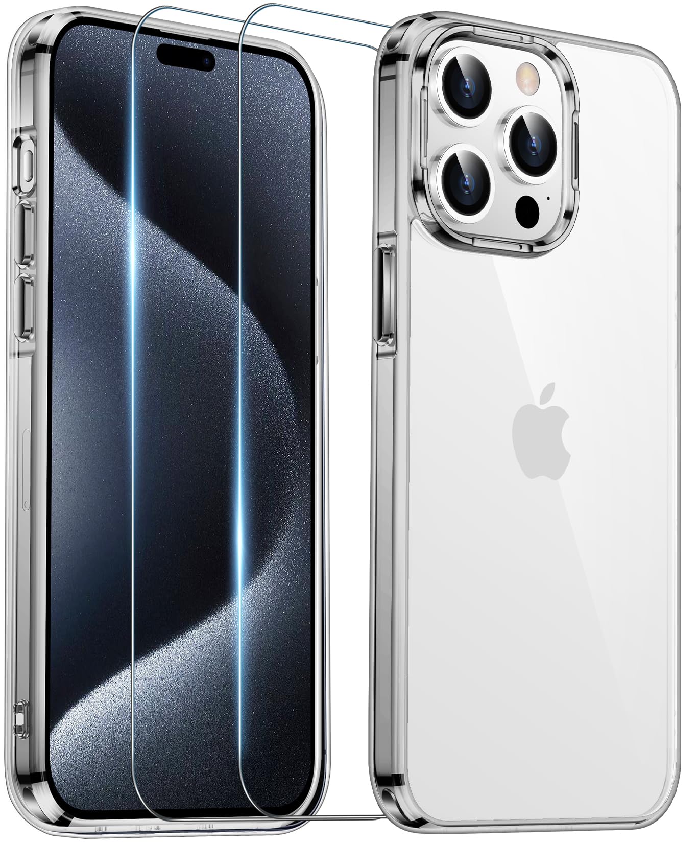 Temdan Designed For Iphone 15 Pro Max Case Clear, [Non Yellowing] [Military Grade Drop Protection] Slim Thin Shockproof Protecti