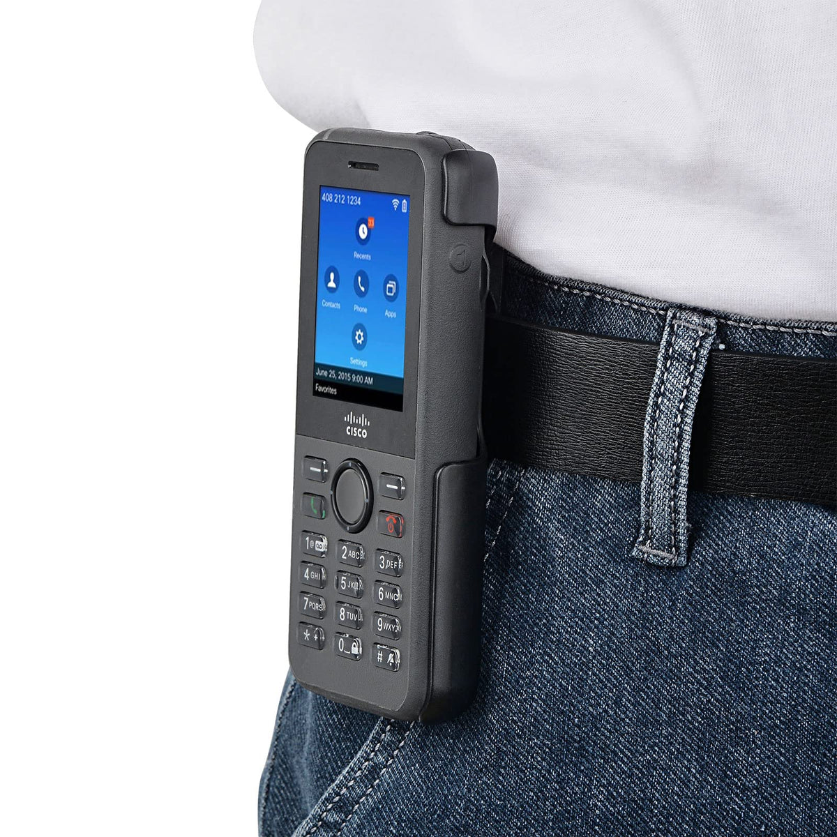 Iguerburn Voip Phone Case For Cisco 8821 & 8821 Ex, Cisco Phone Holder With 360 Swivel Belt Clip (Black)