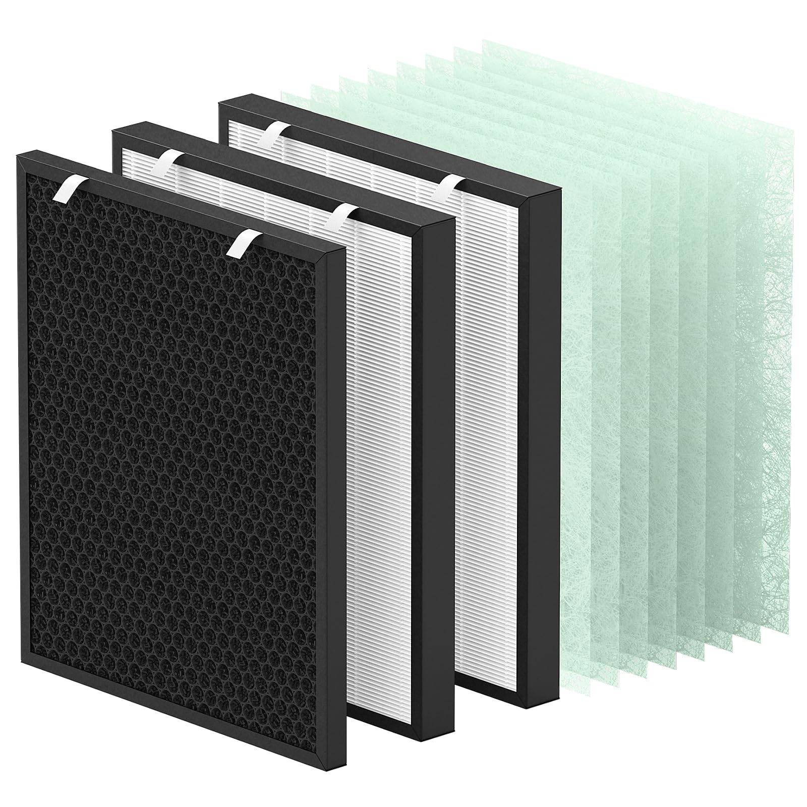Air400 Replacement Filter For Bissell Air400, H13 True Hepa And Activated Carbon Pack With 8 Pre Filter, Compared To Part #2521,