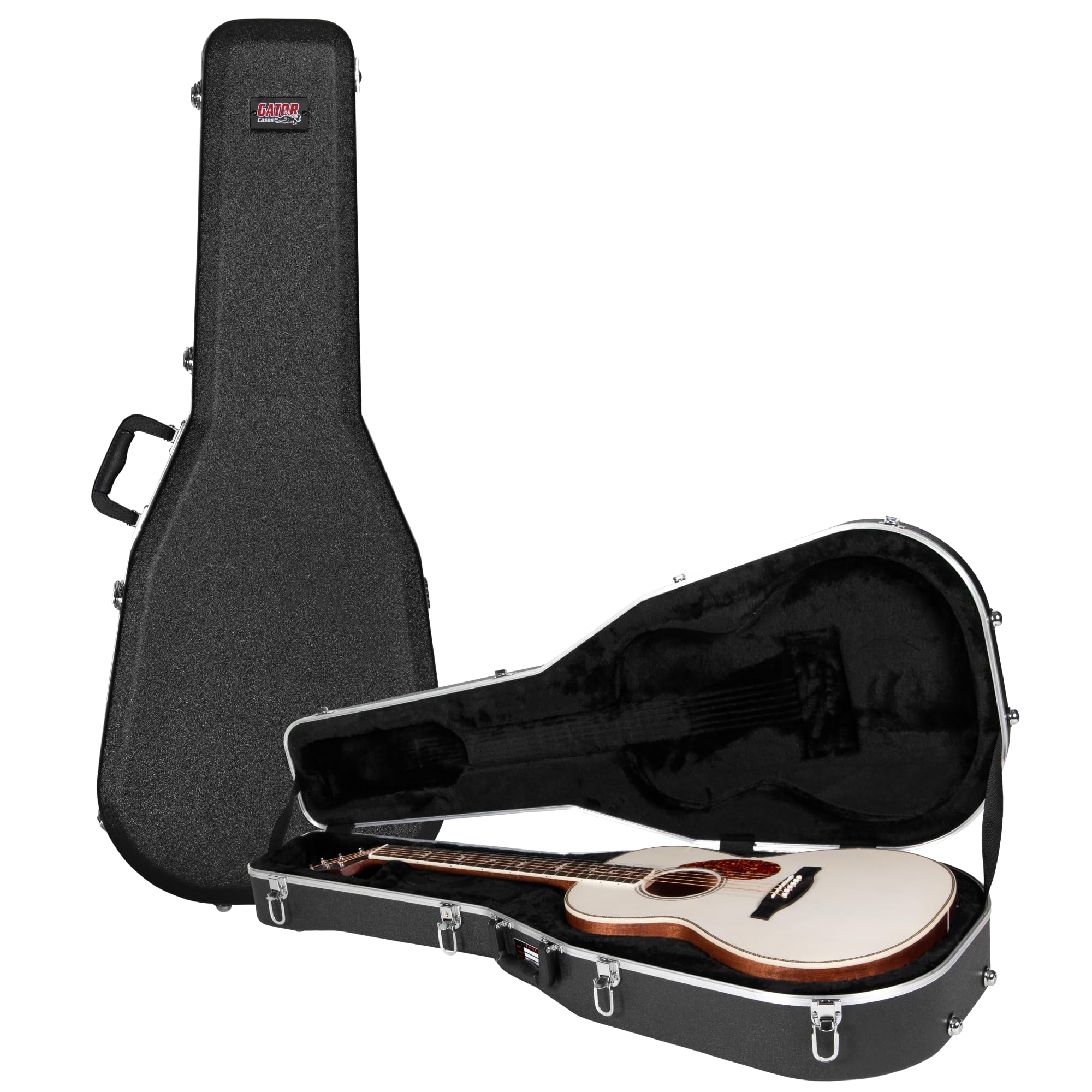Gator Cases Lightweight ABS Molded Hardshell Case for Parlor Style Guitars, (GC-PARLOR)