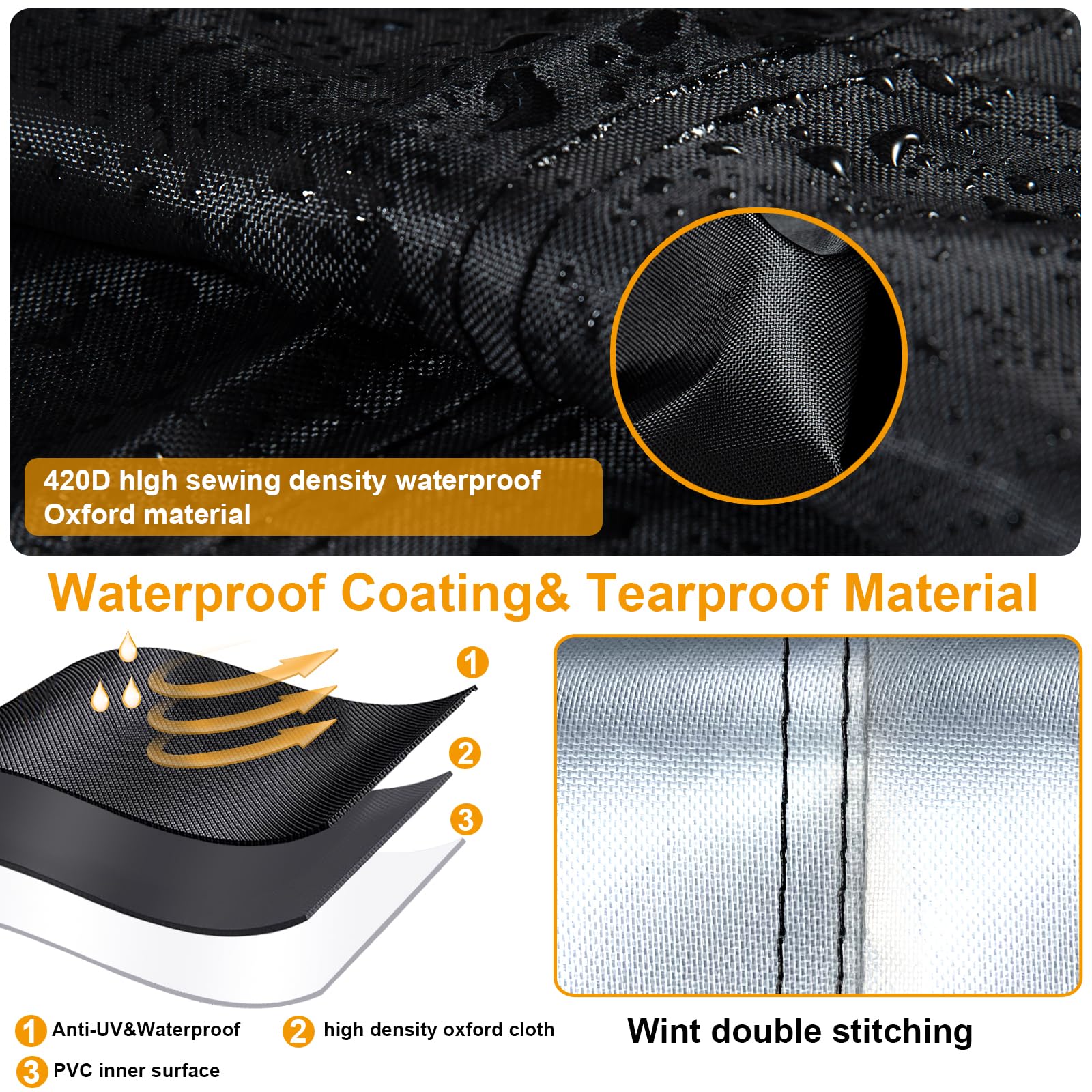 Lxkckj Air Conditioner Cover For Outside Units   420D Waterproof Air Conditioner Protection Covers For Window Unit   Winter Ac C