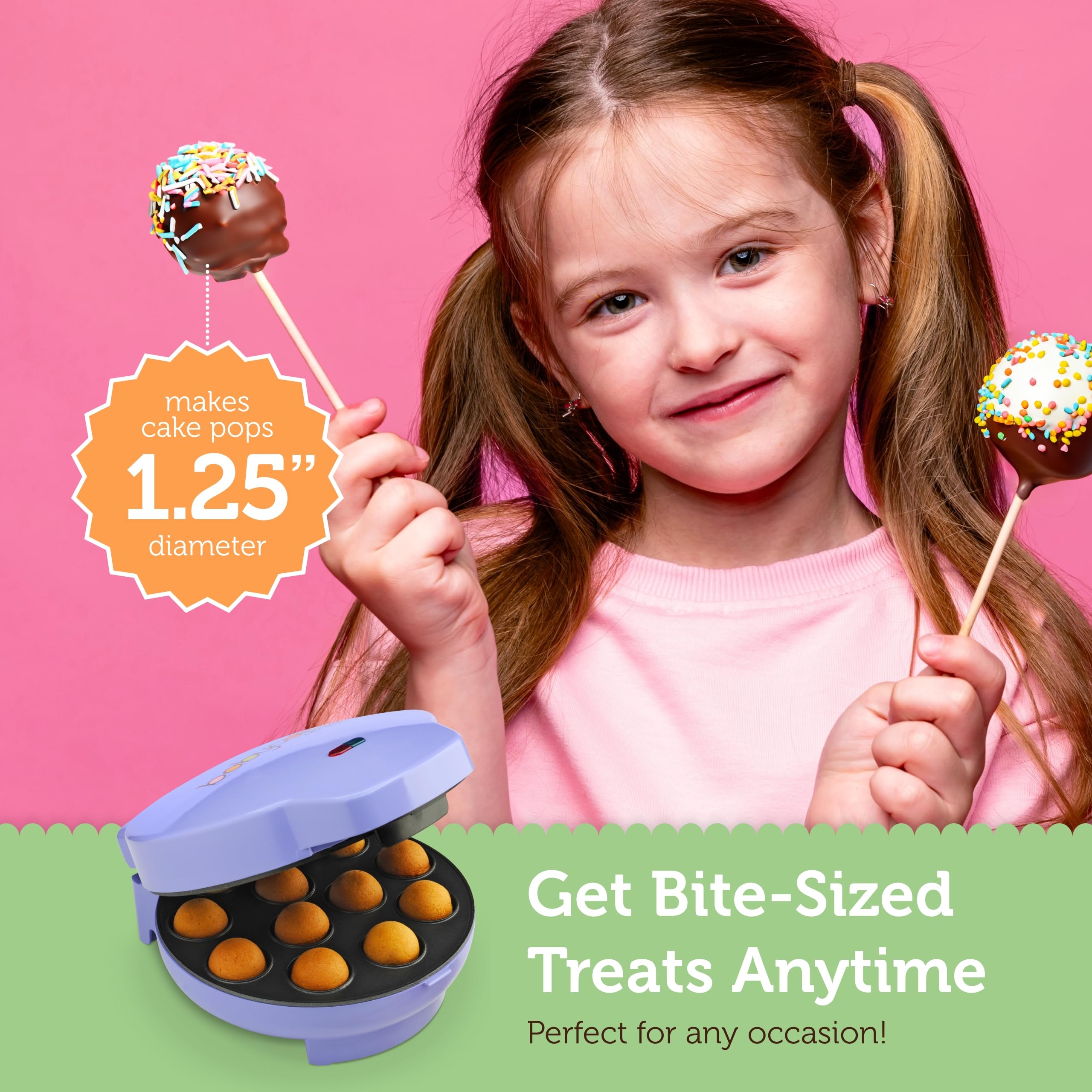 Babycakes Cp 12 Cake Pop Maker, 12 Cake Pop Capacity, Purple