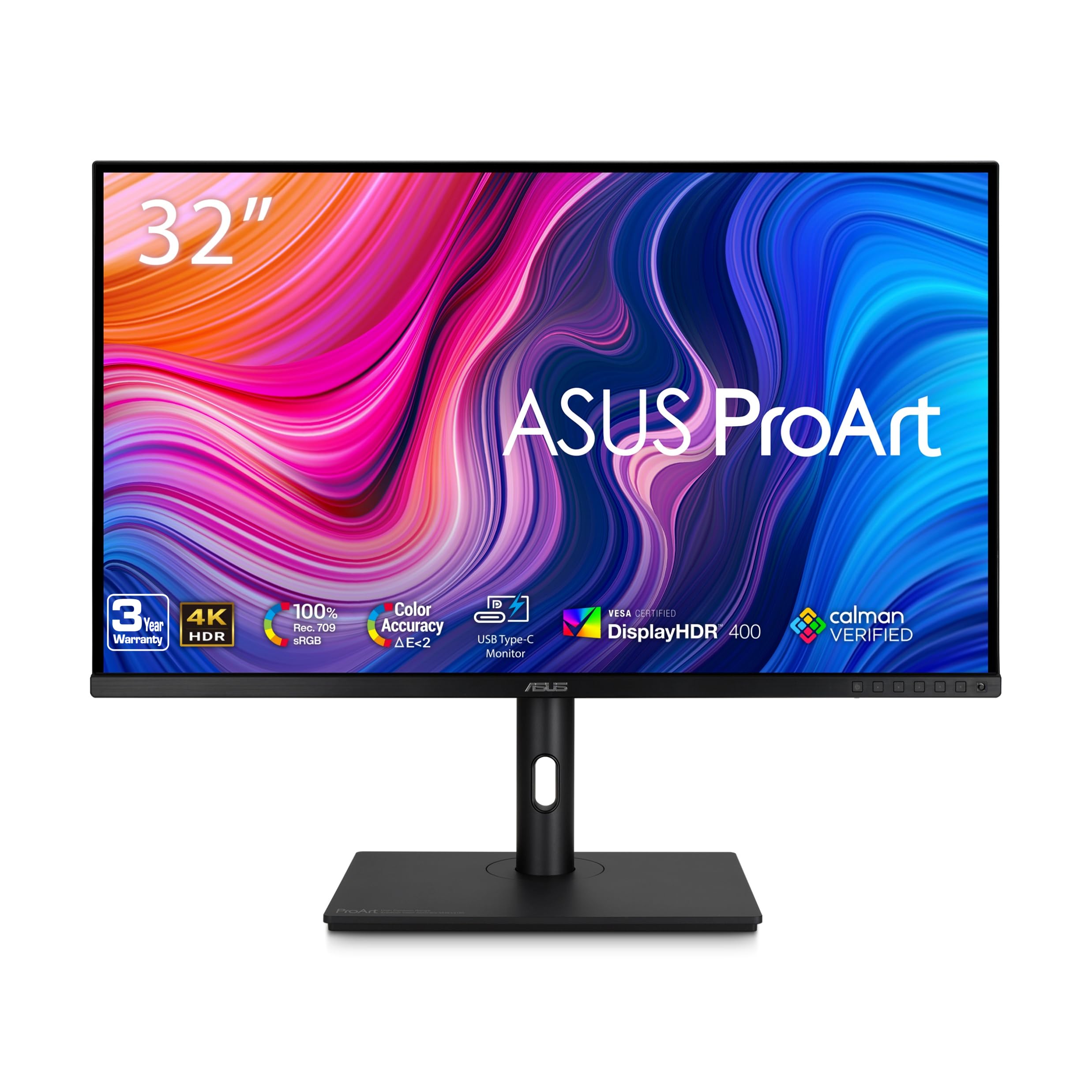 Asus Proart Display 32    4K Hdr Monitor (Pa329Cv)   Uhd (3840 X 2160), Ips, 100% Srgb/Rec.709,   E < 2, Calman Verified, Usb C
