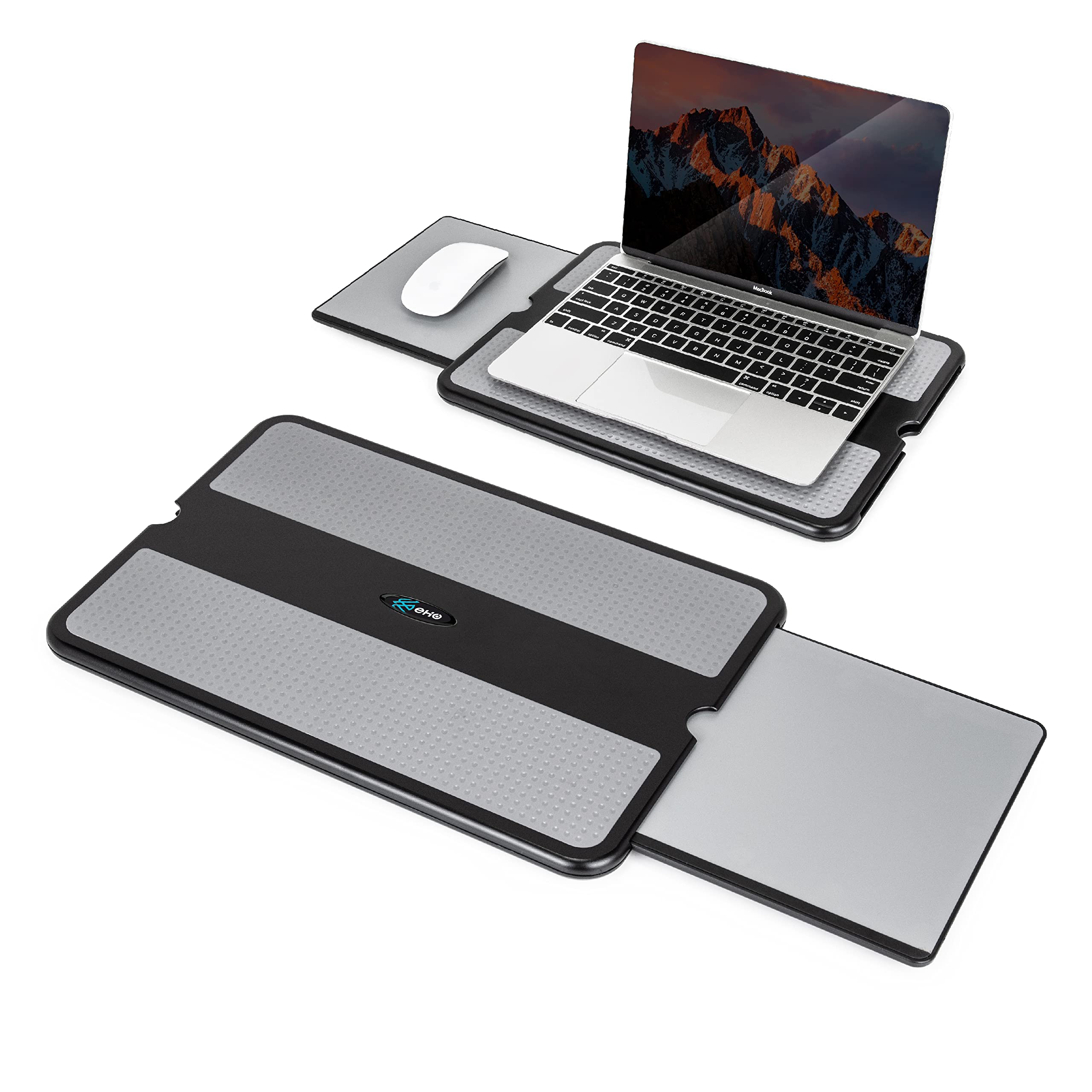 Eho Laptop Lap Pad   Laptop Stand Pad W Retractable Mouse Pad Tray, Anti Slip Heat Shield Tablet Notebook Computer Stand Table W
