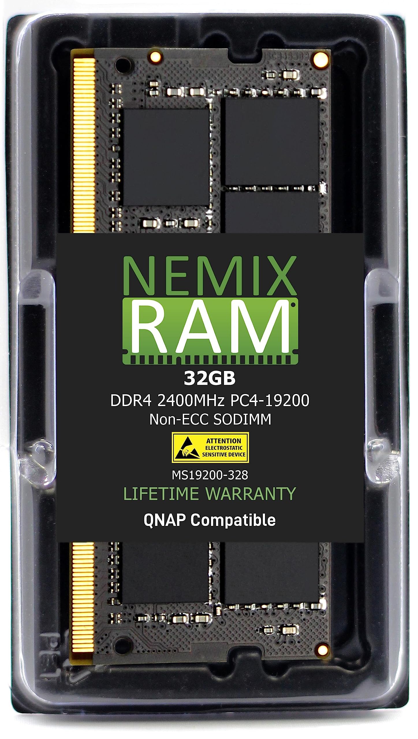 Nemix Ram 32Gb (1X32Gb) Ddr4 2400Mhz Pc4 19200 2Rx8 1.2V Cl17 260 Pin Non Ecc Unbuffered Sodimm Nas Memory Compatible With Qnap Tvs 672Xt Tvs 872Xt Tvs 472Xt