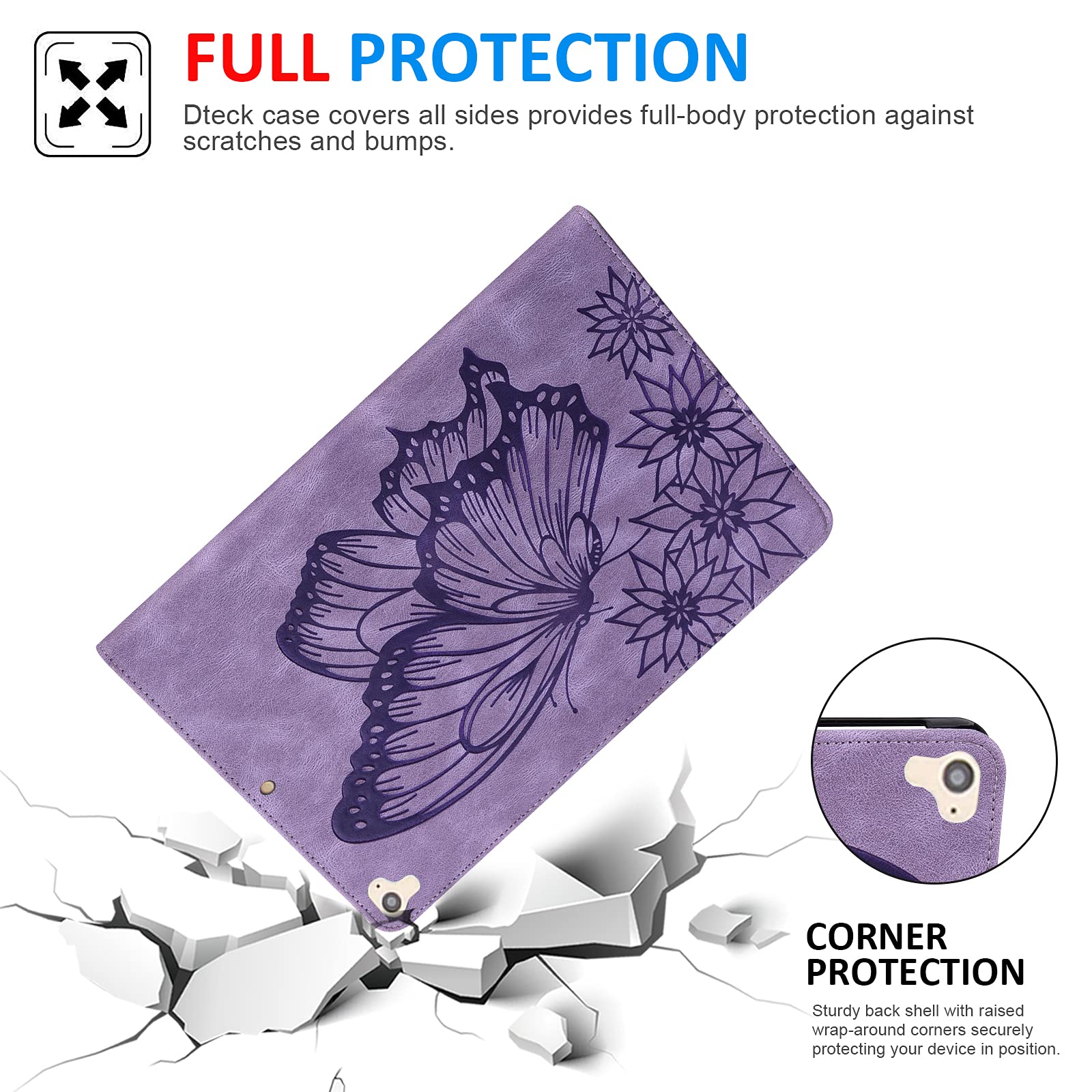 Dteck For Ipad 6Th/5Th Generation Case 9.7'' 2018/2017, Ipad Air 2/1 Case 9.7'' 2014/2013, Cute Cartoon Folio Case With Auto Sle