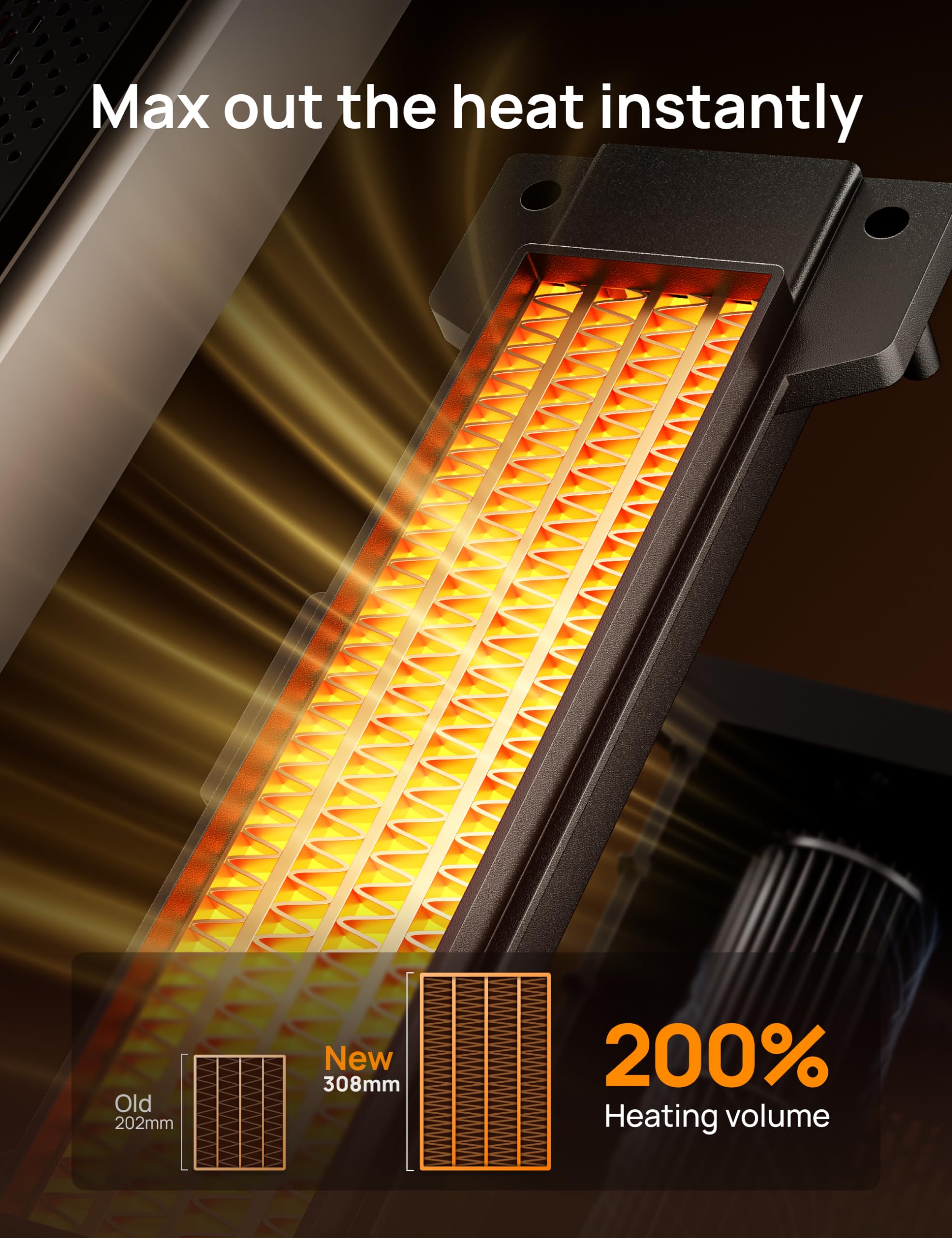 Dreo Space Heater For Indoor Use, 25'' 11.5Ft/S Fast Electric Heater With Remote And Thermostat, 3 Modes, Overheating & Tip Over