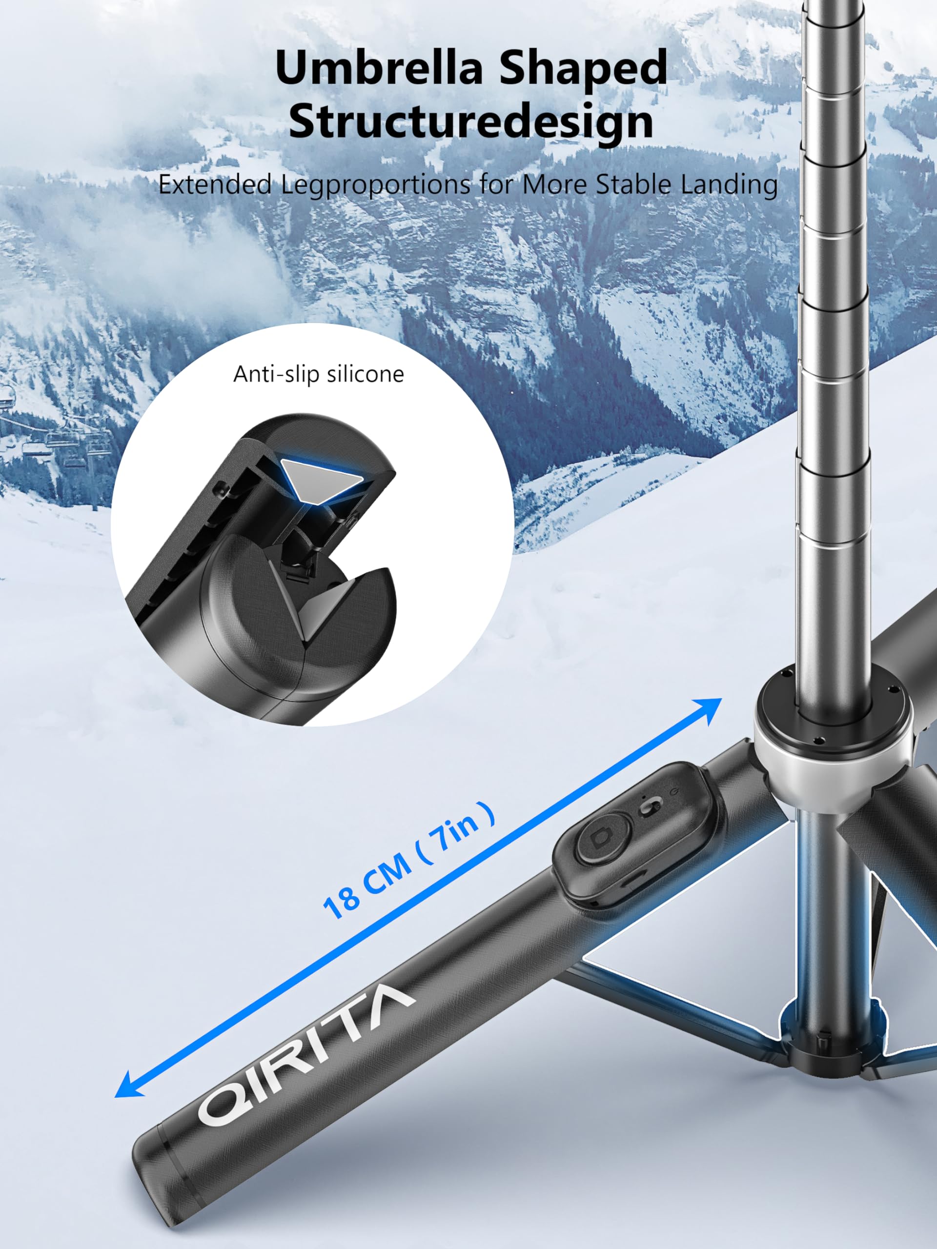 Selfie Stick & Phone Tripod, All In 1 Selfie Stick With Remote, Phone Travel Tripod Stand For Video Recording, Live Streaming, P