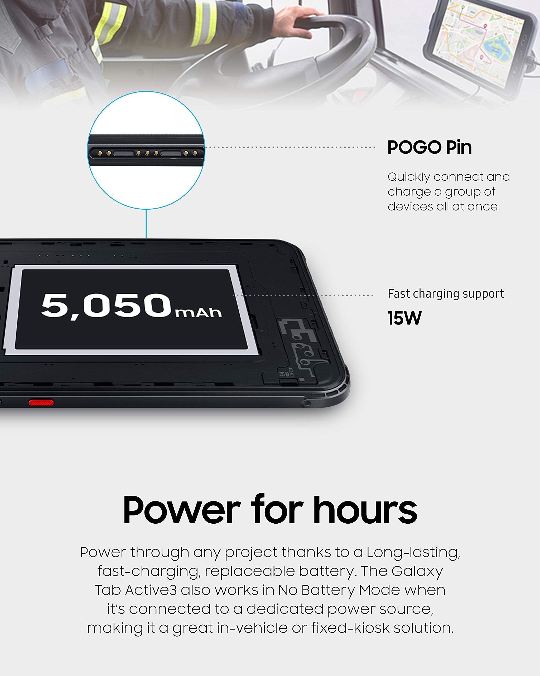 Samsung Galaxy Tab Active3 Enterprise Edition 8    Rugged Multi Purpose Tablet |128Gb & Wifi | Biometric Security (Sm T570Nzken2