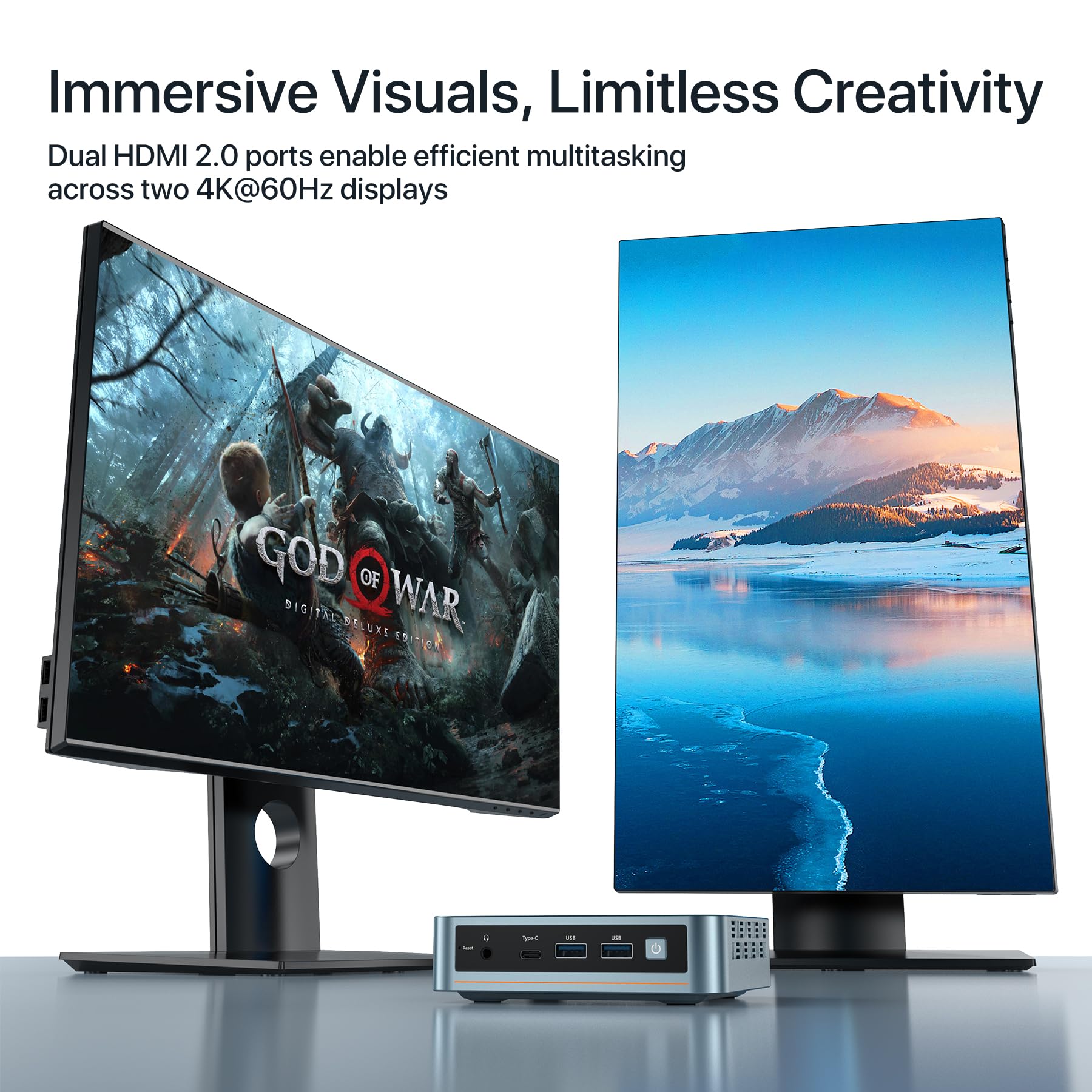 Peladn N95 Mini Pc, Intel 12Th Gen Alder Lake  N95(Up To 3.4Ghz), 16Gb Ddr4 3200Mhz Ram 512Gb M.2 Pcie Ssd, Desktop Computer Sup