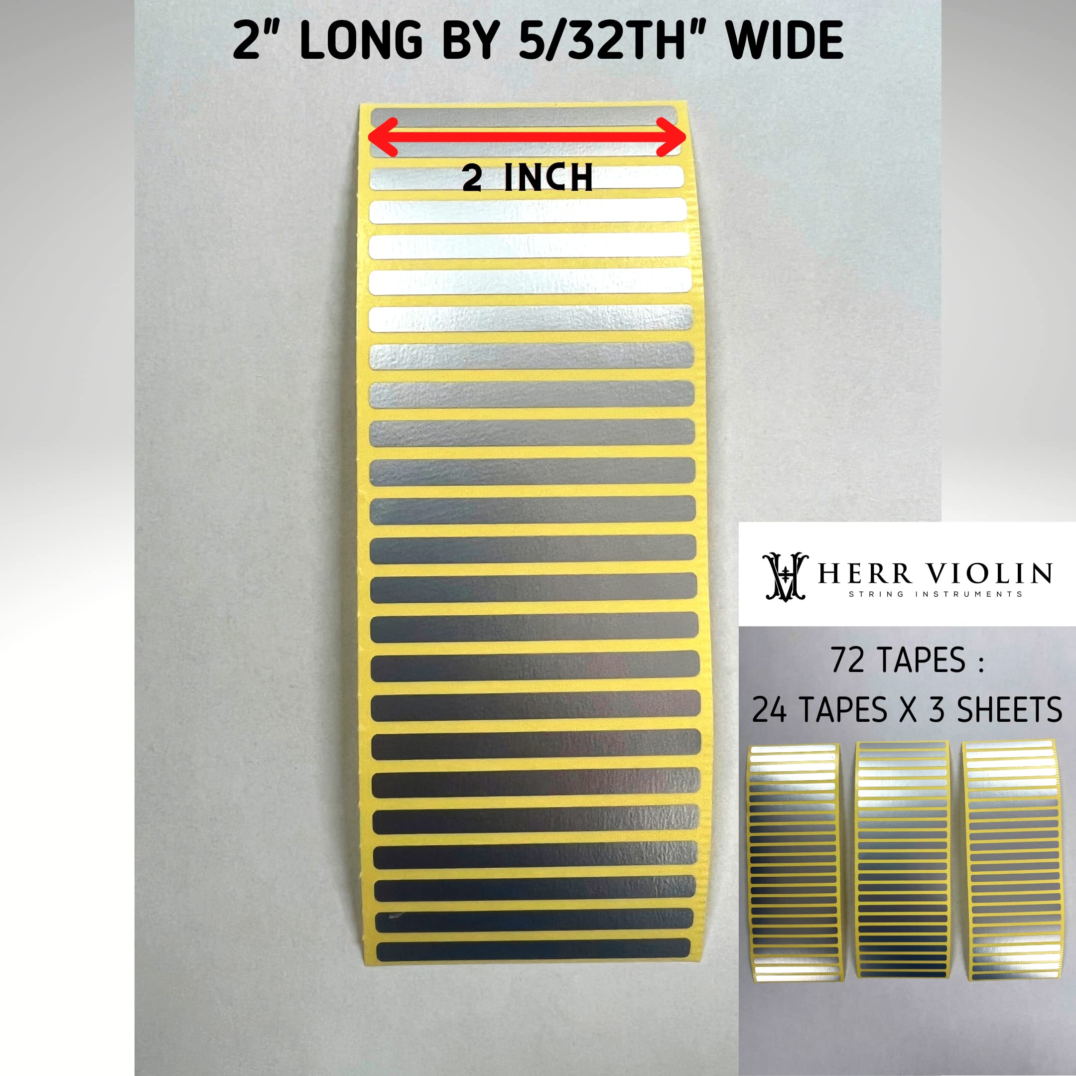 Herr Violin, Instrument Fingerboard Tape For Violin And Viola, String Instrument Fingerboard Tapes, Note Positioning Tape, Gold