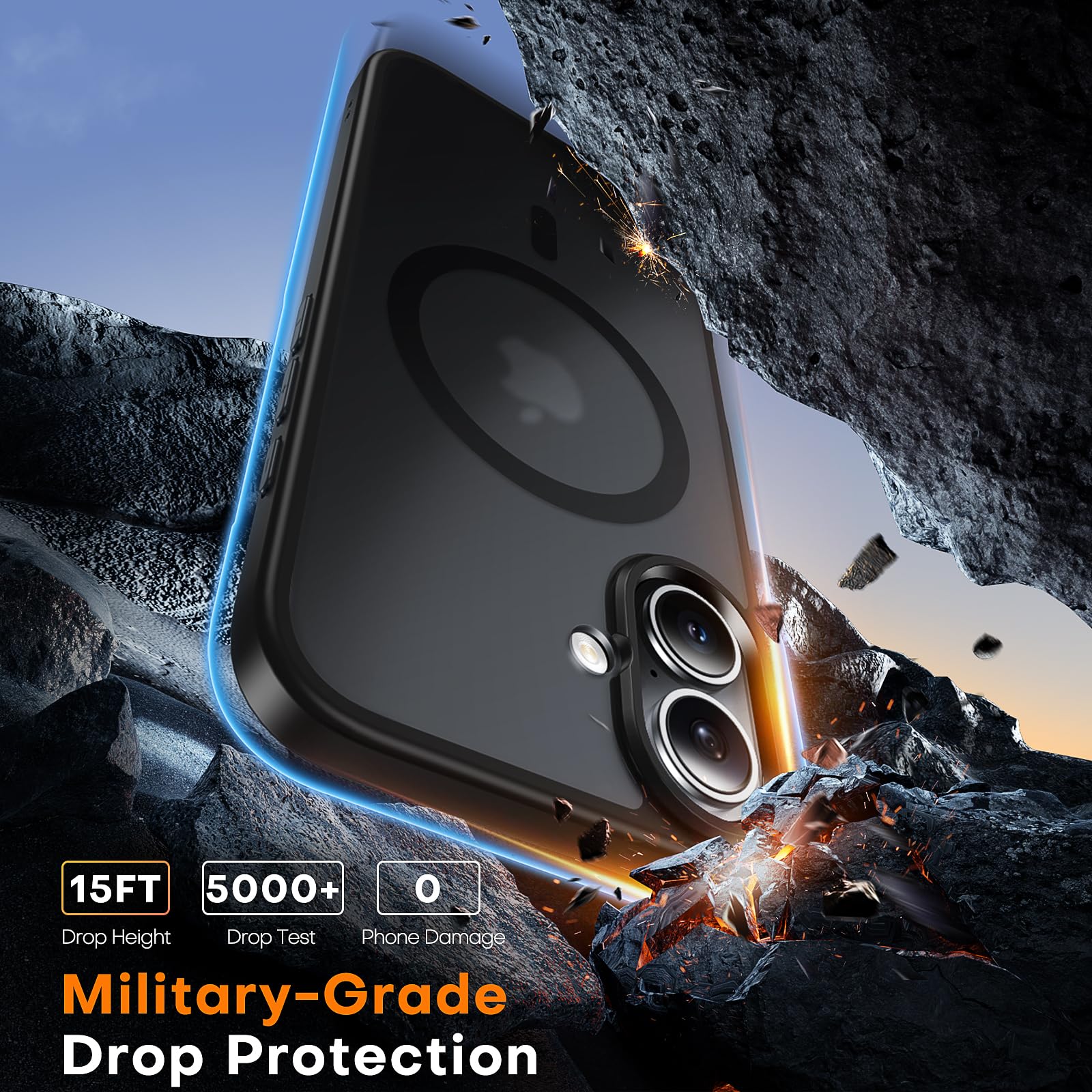 Tauri 3 In 1 For Iphone 16 Plus Case, [Compatible With Magsafe] With 2X Screen Protectors, Slim Translucent Matte Magnetic Phone