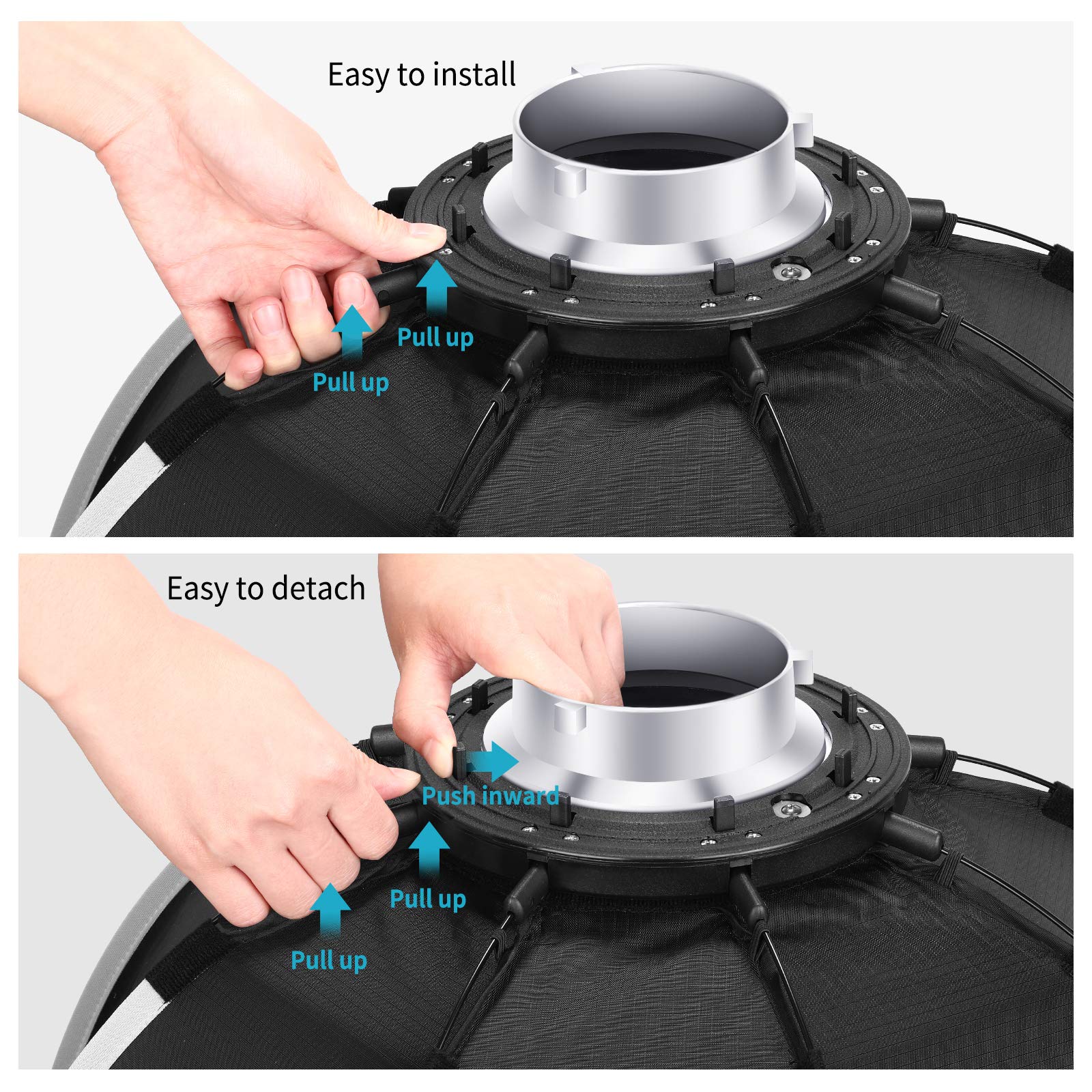 Neewer 35.4''/90Cm Octagonal Softbox Quick Release, With Bowens Mount, Carrying Bag Compatible With Neewer Cb60 Cb100 Cb150 Visi