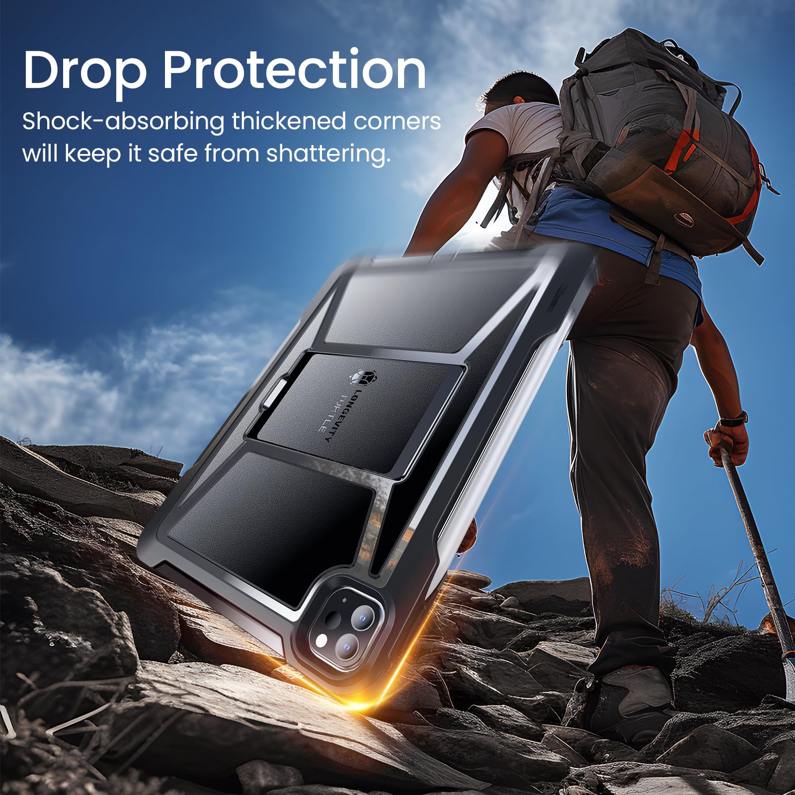 Ztotopcases For Ipad Pro 12.9 Case 6Th/5Th/4Th Generation 2022/2021/2020 Released, Rugged Cover With Built In [Pencil Holder + S